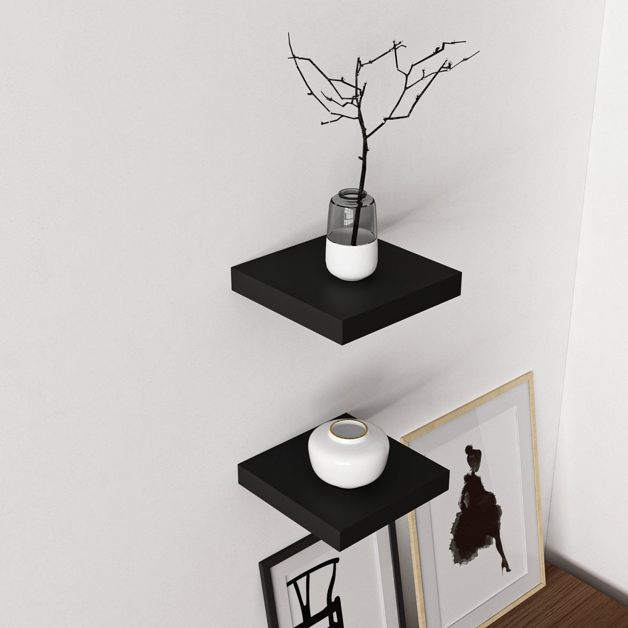Prateleira de parede-Gizli-Preto