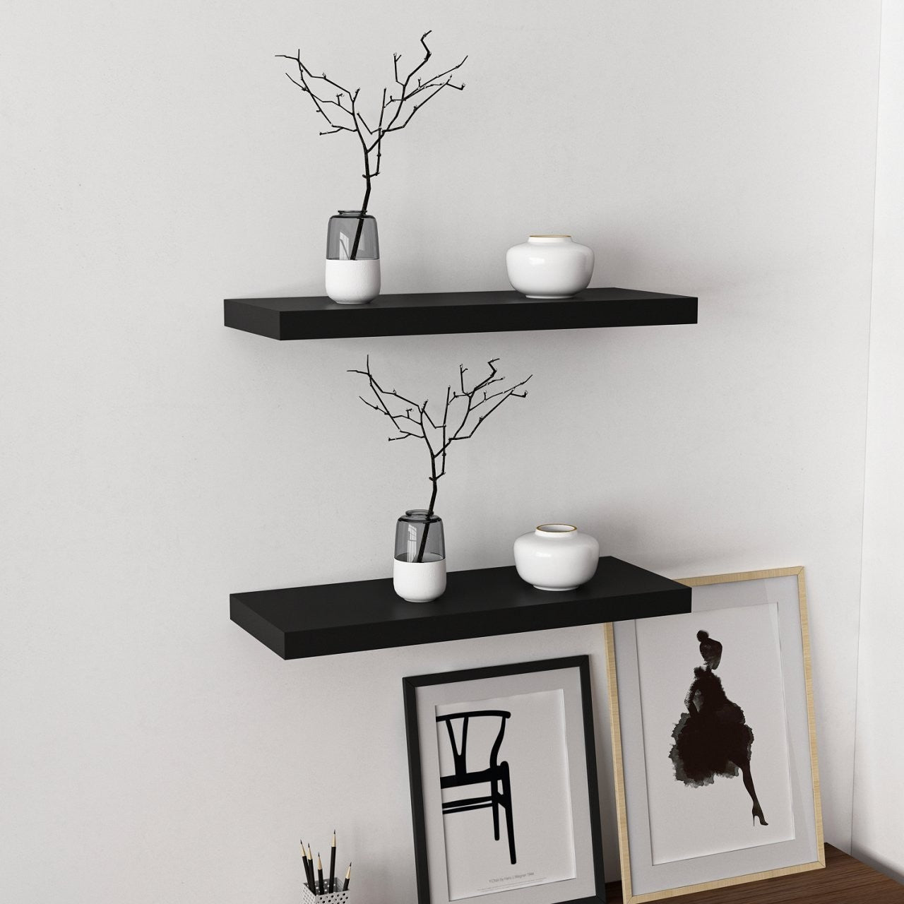 Prateleira de parede-Gizli-Preto