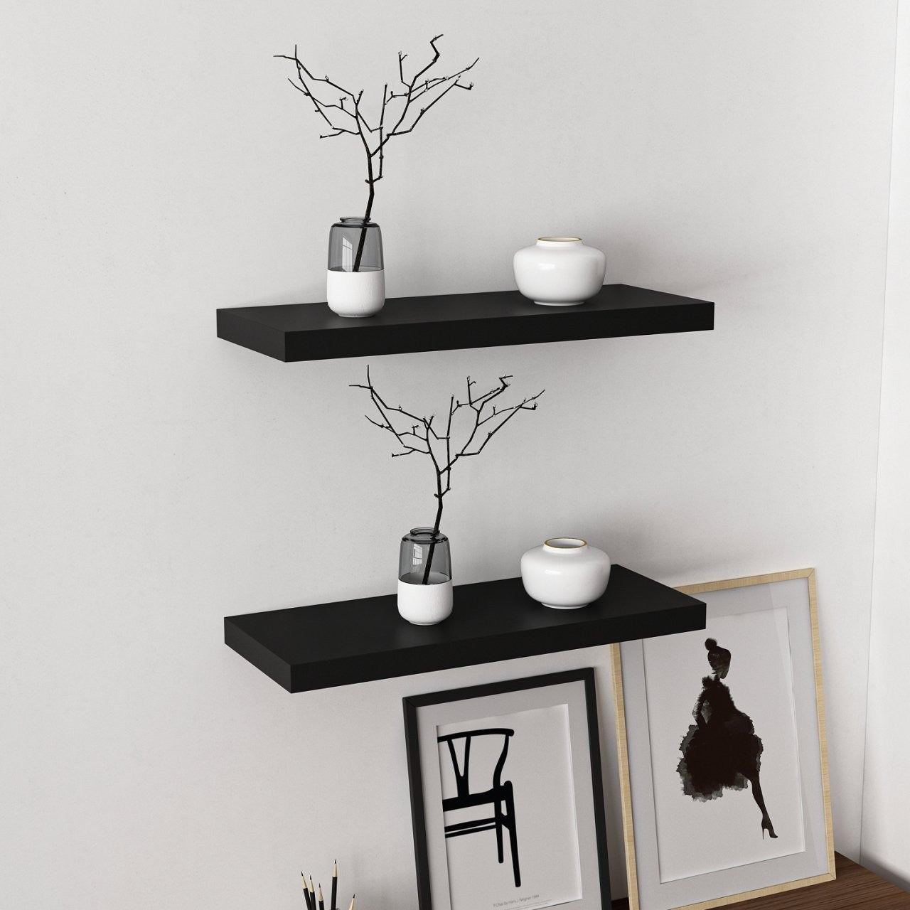 Prateleira de parede-Gizli-Preto
