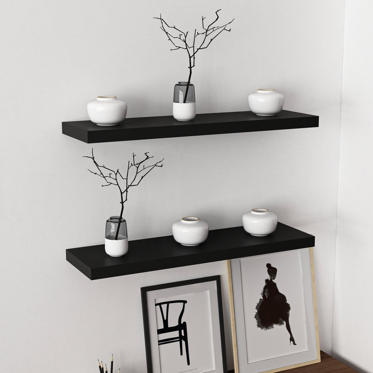 Prateleira de parede-Gizli-Preto