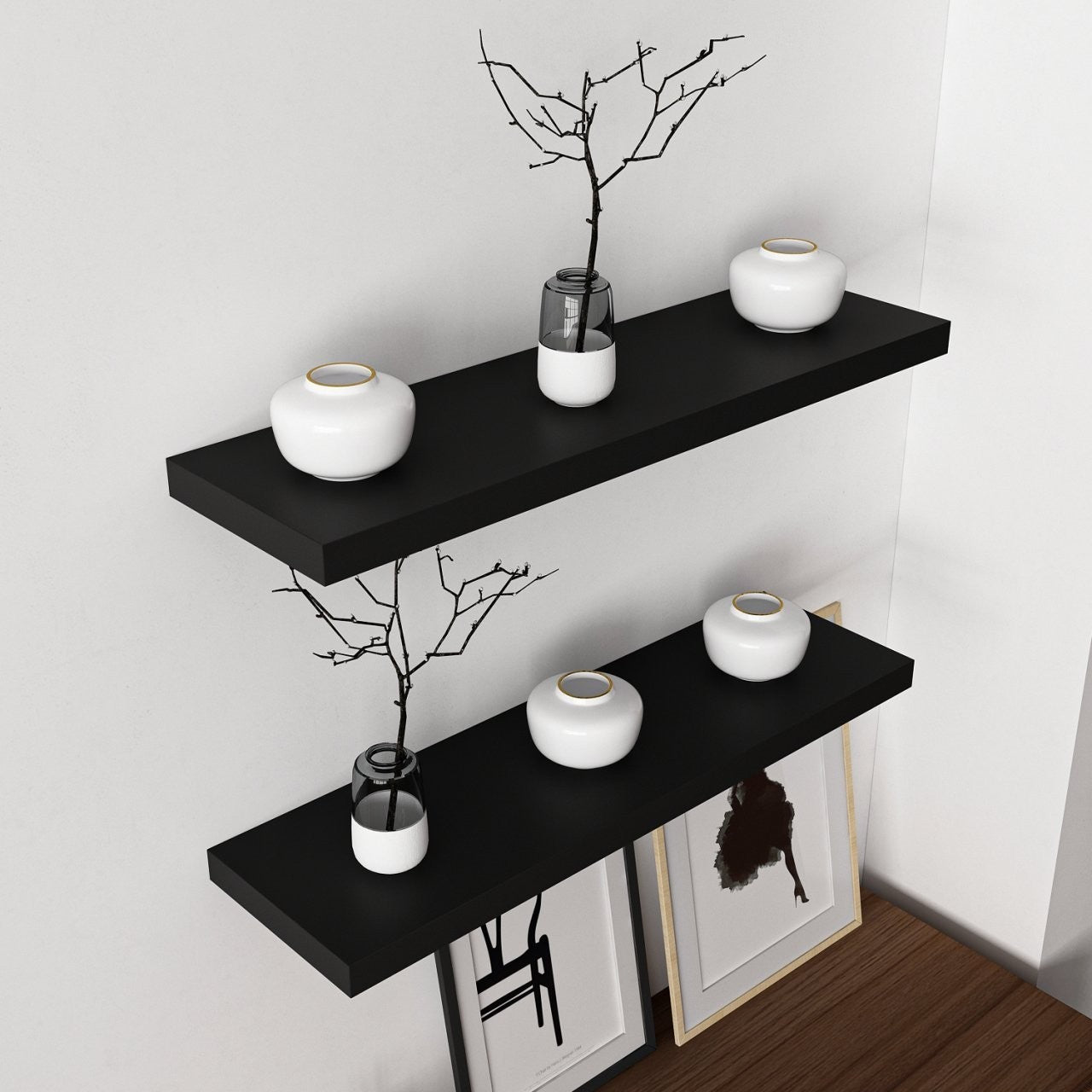 Prateleira de parede-Gizli-Preto