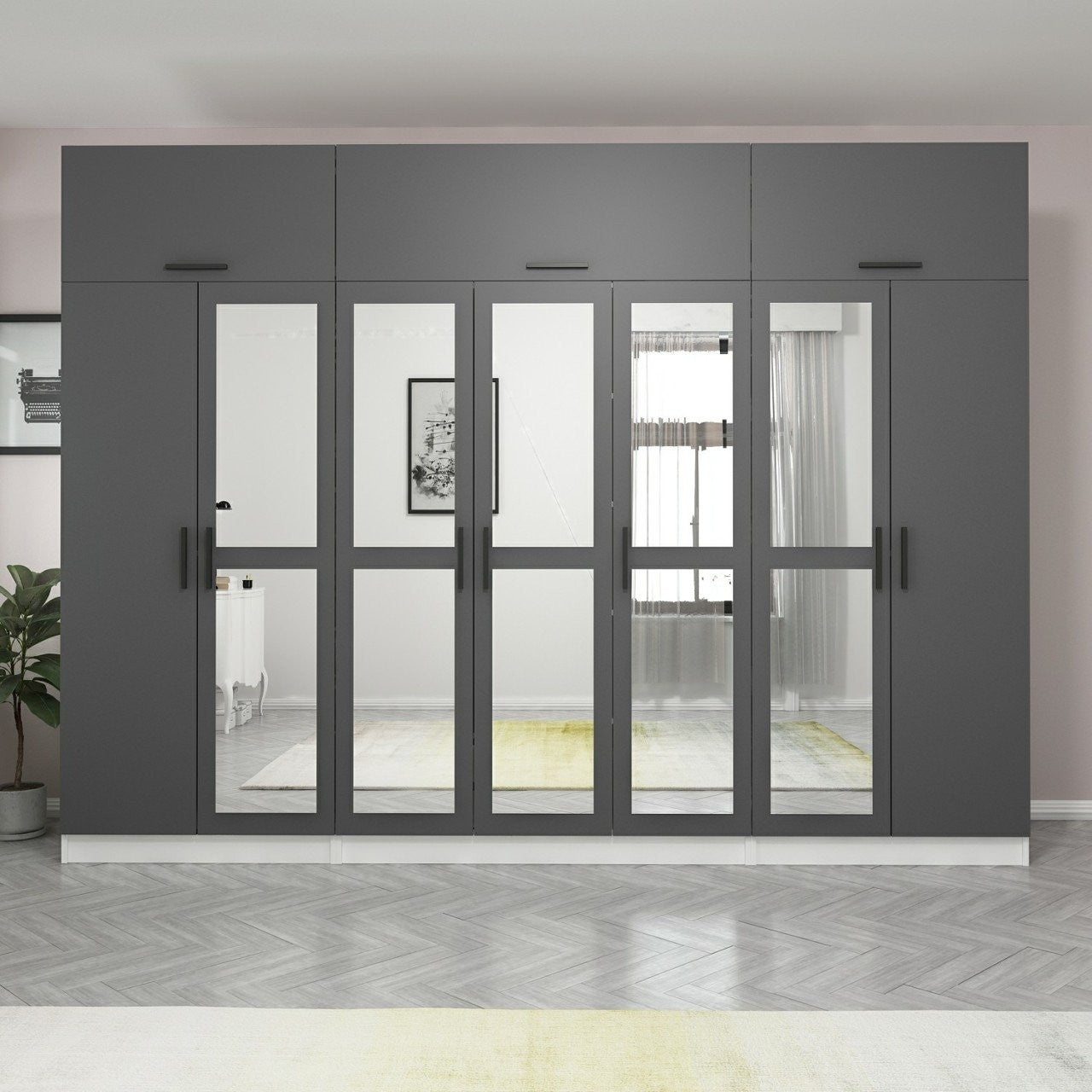 Guarda-roupa-Kale-Antracite
Branco