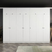 Guarda-roupa – 315 cm x 235 cm x 52 cm – Branco – Placa de partículas revestida de melamina