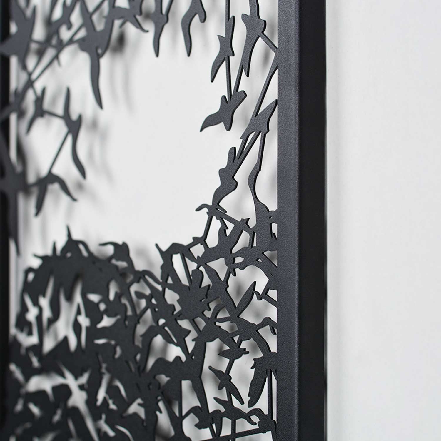 Kybele APT036MS – Acessório Decorativo de Parede em Aço, Preto, 45x70 cm