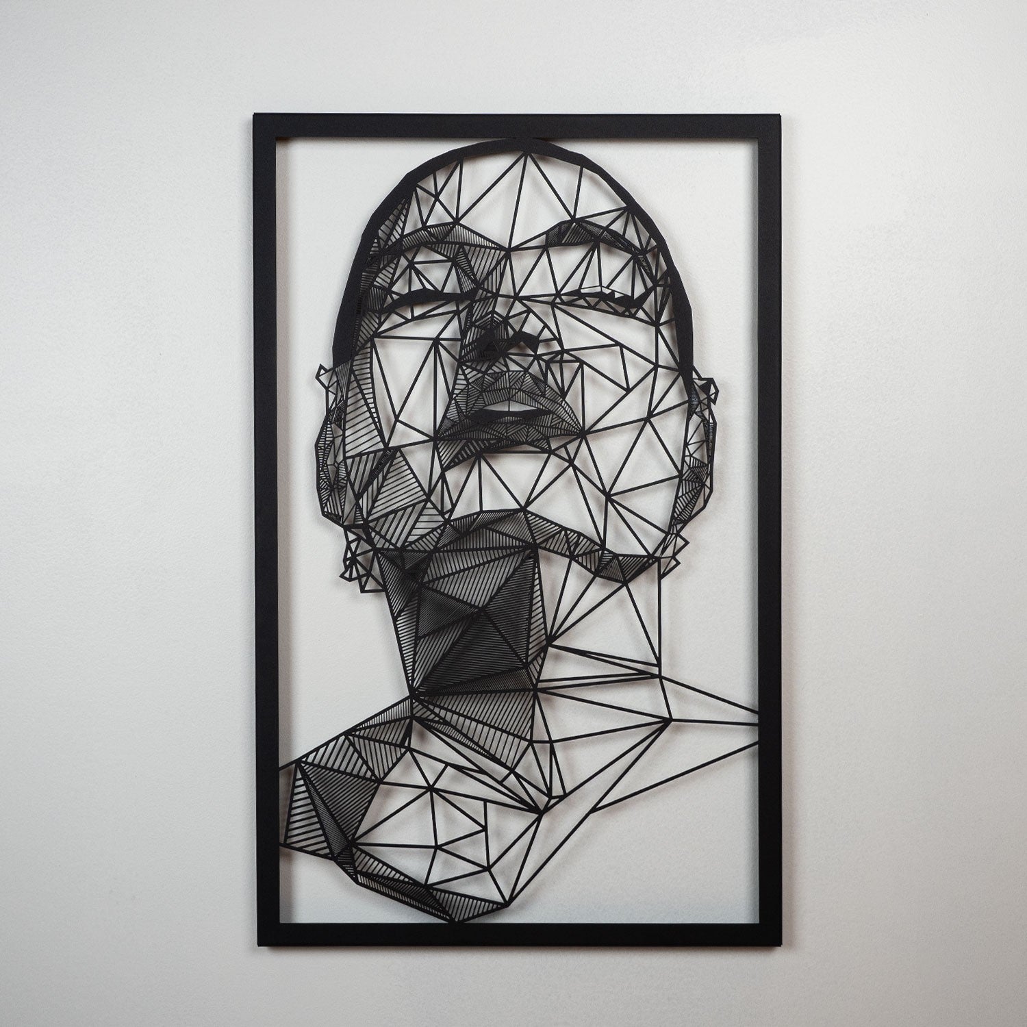 Acessório de parede decorativo de metal preto elegante, 45 x 70 cm | 100% aço, 1,5 mm de espessura | Leve 0,8 kg | Perfeito para decoração moderna de casa