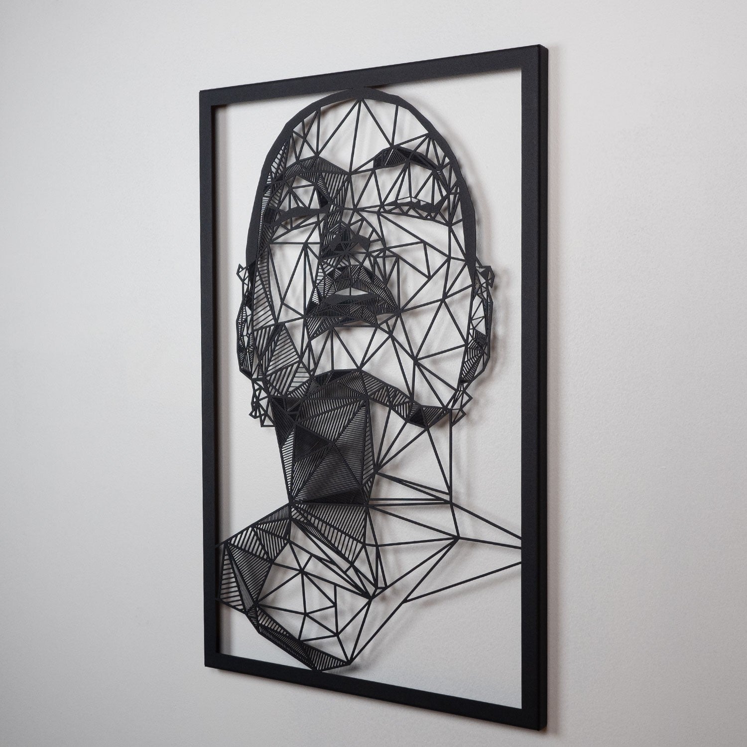 Acessório de parede decorativo de metal preto elegante, 45 x 70 cm | 100% aço, 1,5 mm de espessura | Leve 0,8 kg | Perfeito para decoração moderna de casa