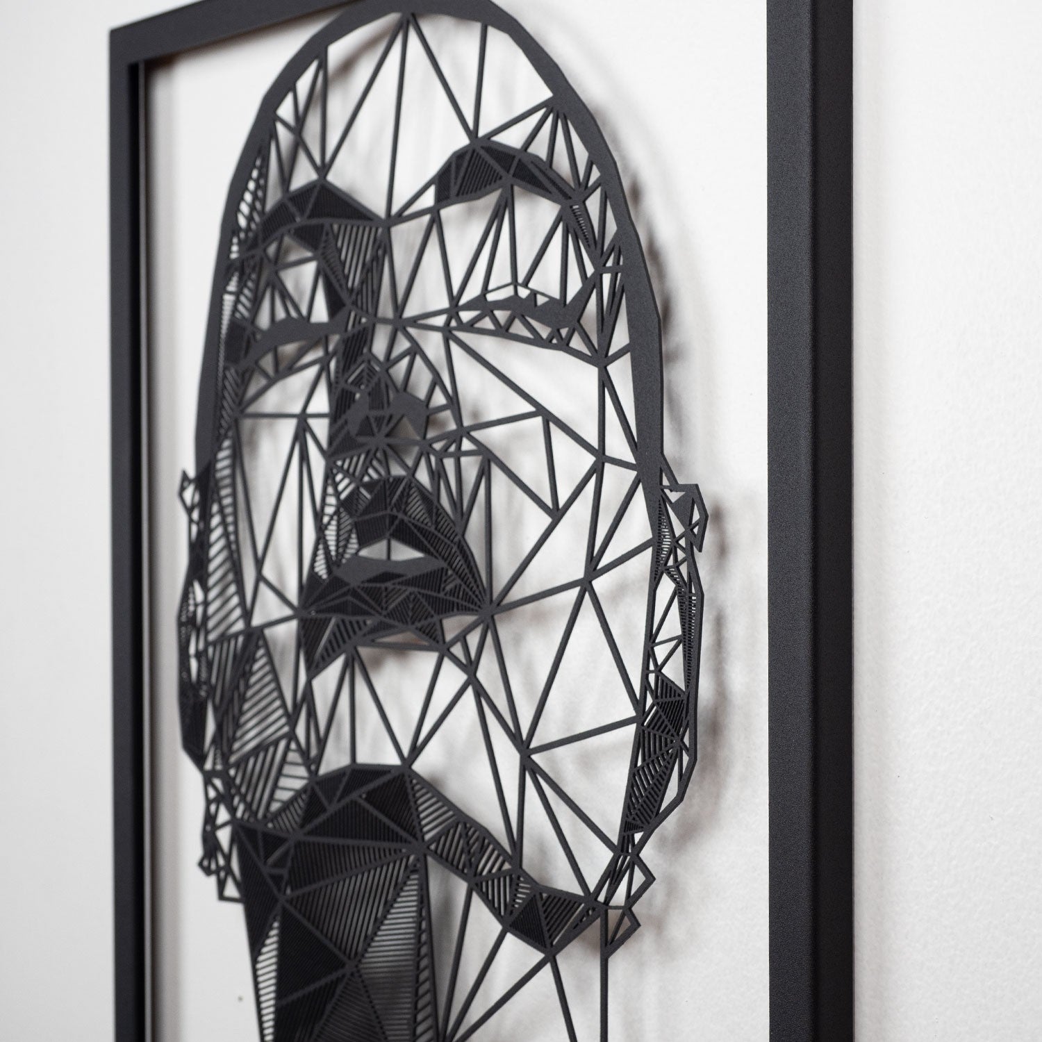 Acessório de parede decorativo de metal preto elegante, 45 x 70 cm | 100% aço, 1,5 mm de espessura | Leve 0,8 kg | Perfeito para decoração moderna de casa