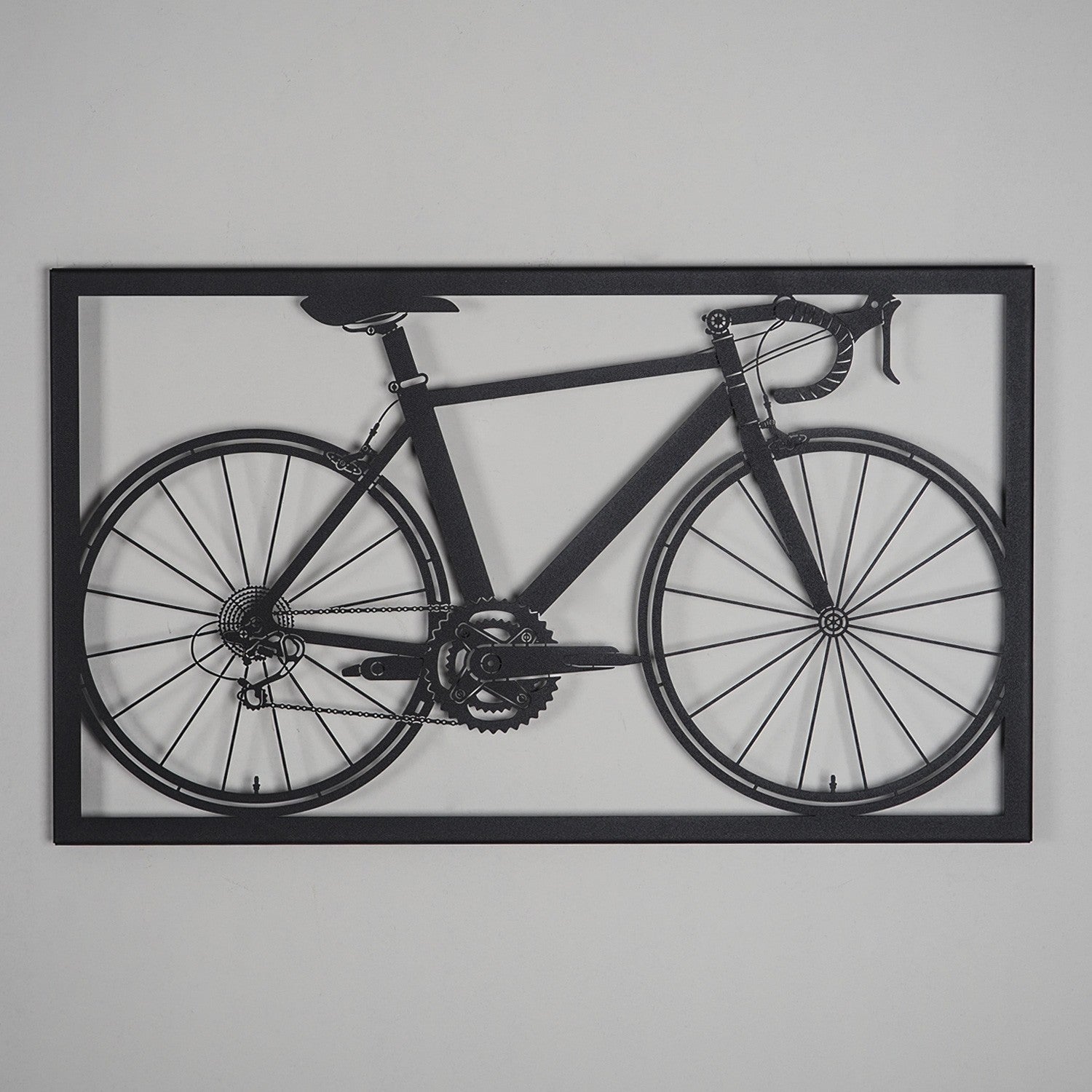 Acessório de parede decorativo de metal preto elegante, 41 x 70 cm | 100% aço, 1,5 mm de espessura | Leve 0,8 kg | Perfeito para decoração moderna de casa