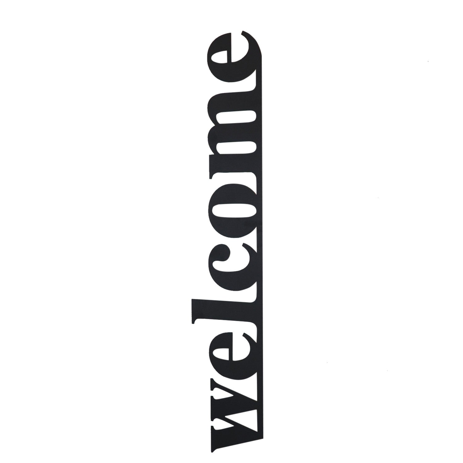 Acessório Decorativo de Parede em Metal Welcome - APT490MS, Preto, 18x98 cm, 100% Aço (1,5 mm)