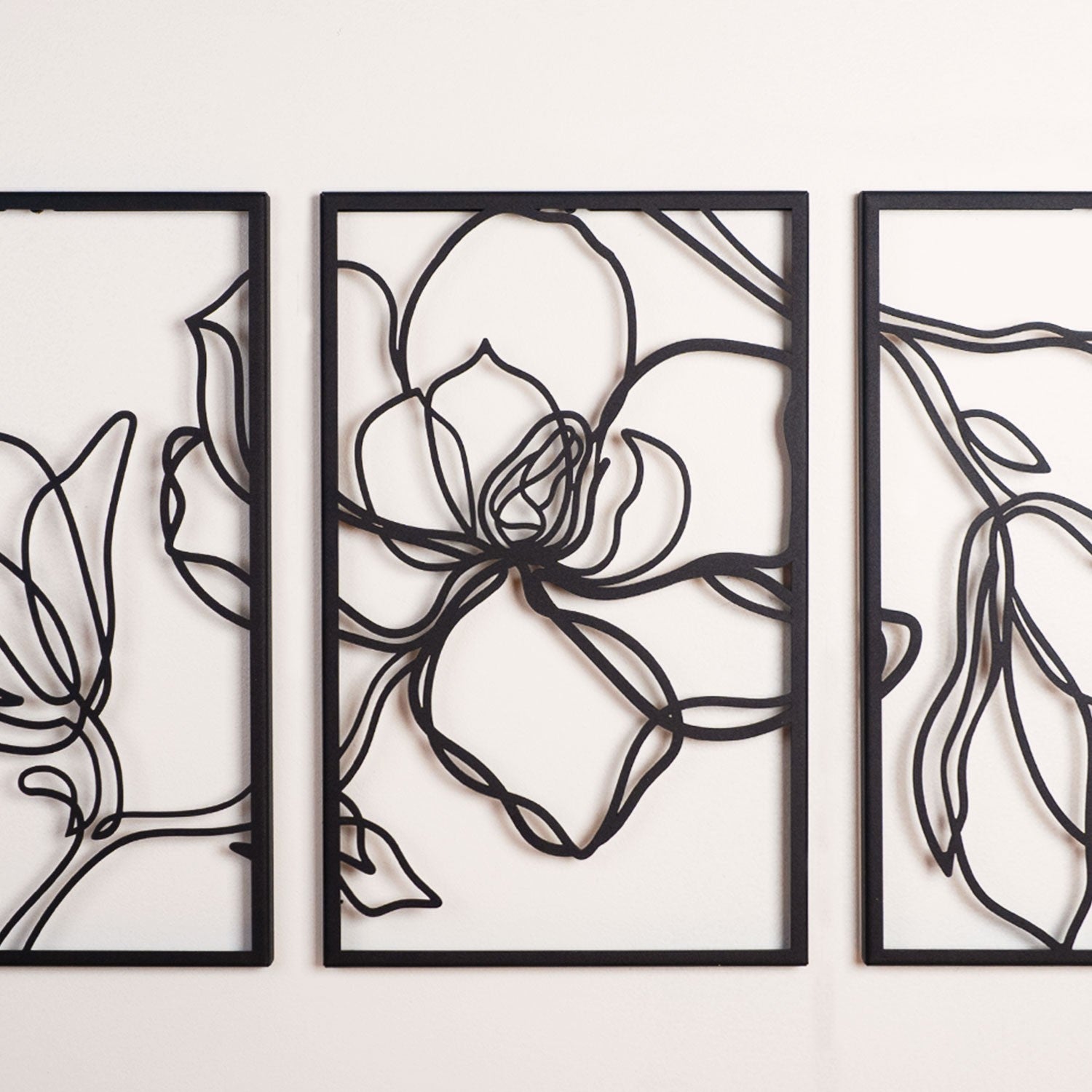 Acessório de parede decorativo de metal preto elegante, 30 x 45 cm | 100% aço, 1,2 mm de espessura | Leve e durável, perfeito para decoração moderna de casa