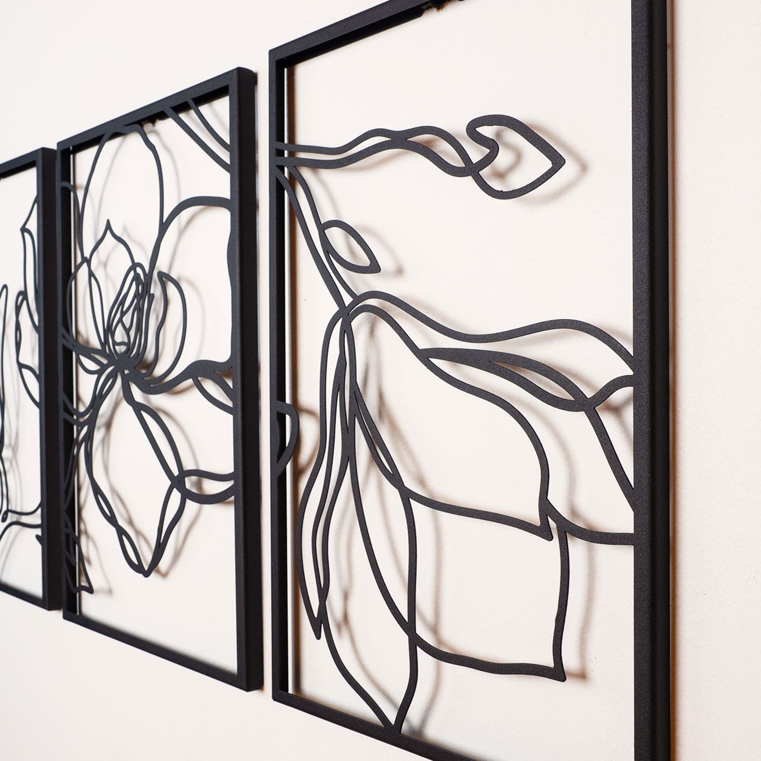 Acessório de parede decorativo de metal preto elegante, 30 x 45 cm | 100% aço, 1,2 mm de espessura | Leve e durável, perfeito para decoração moderna de casa