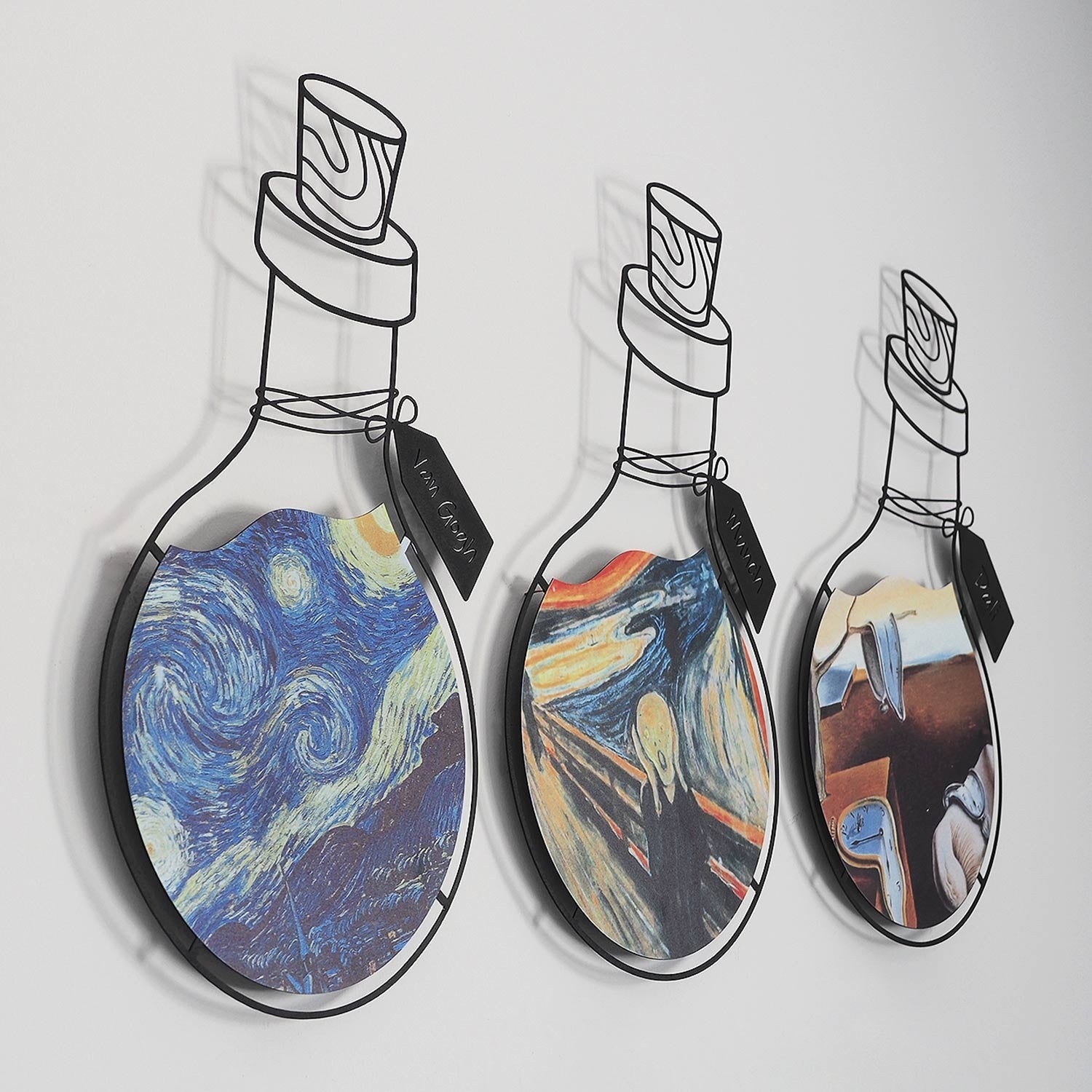 Art Potion Conjunto de 3 Arte de Parede em Metal — Multicor, 38 x 53 cm (3 peças), Aço 100% 1,2 mm