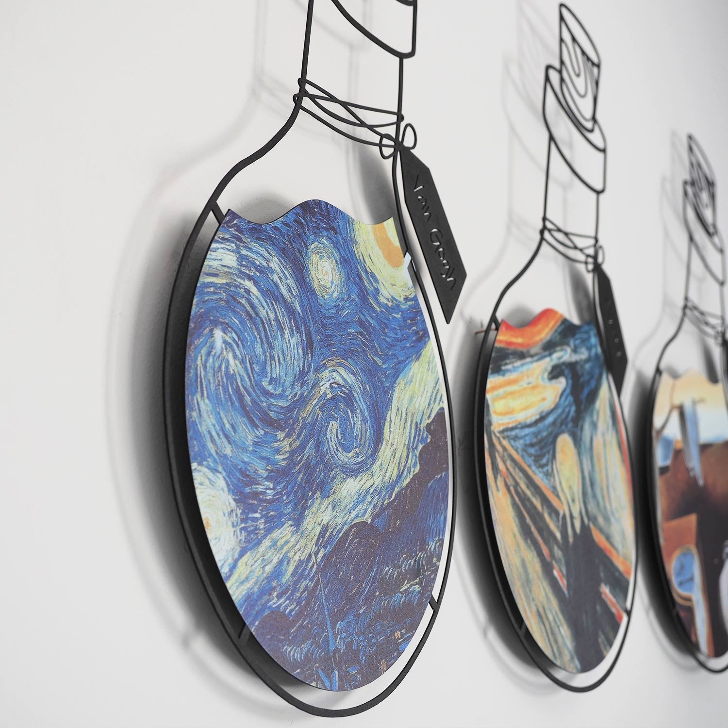 Art Potion Conjunto de 3 Arte de Parede em Metal — Multicor, 38 x 53 cm (3 peças), Aço 100% 1,2 mm