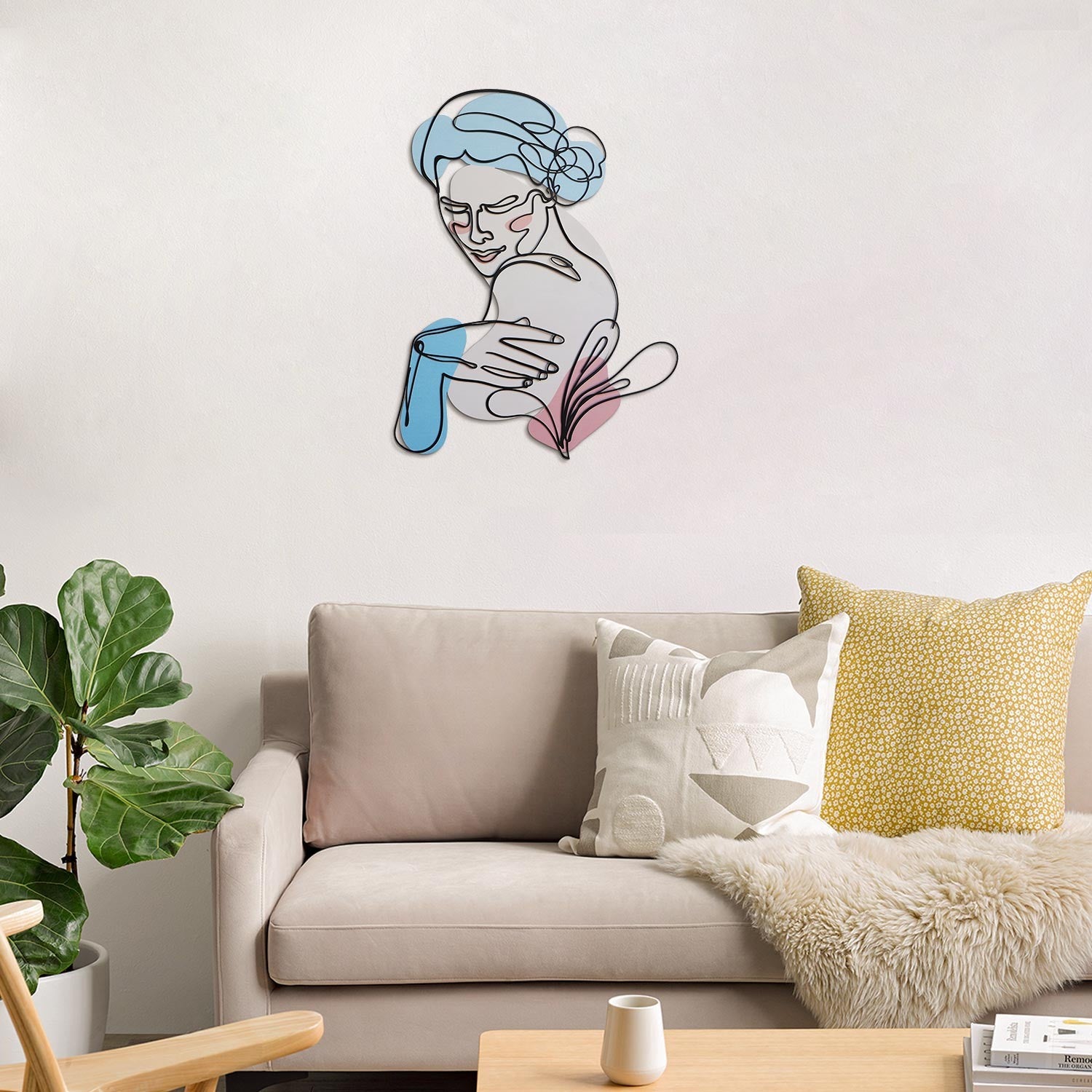Acessório decorativo de parede em metal, 38 x 50 cm, 100% aço (3 mm de espessura) | Design durável e elegante para decoração de casa | Leve com 1 kg