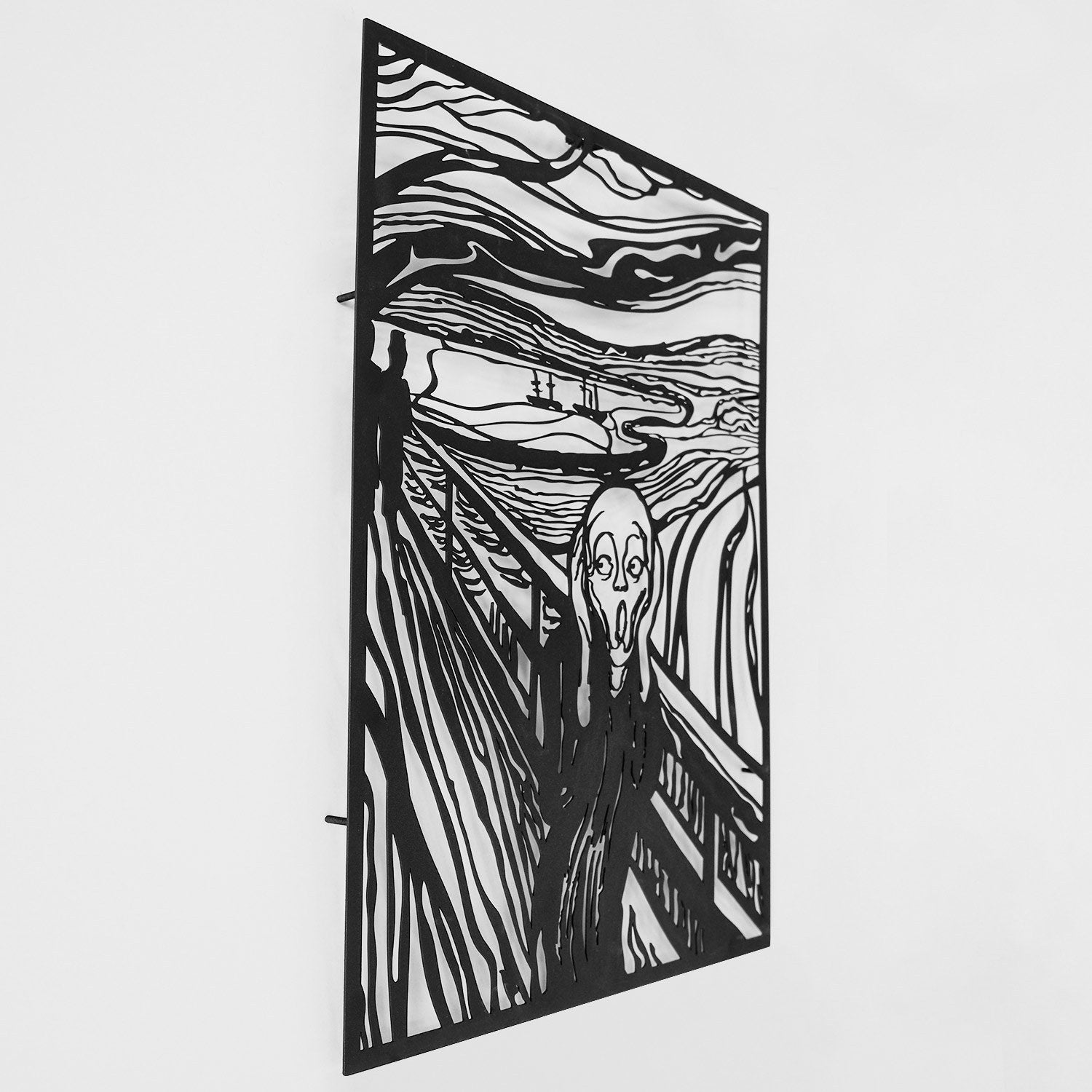 Acessório de parede decorativo de metal preto elegante, 44 x 56 cm | 100% aço, 1,2 mm de espessura | Design durável e elegante para decoração de casa