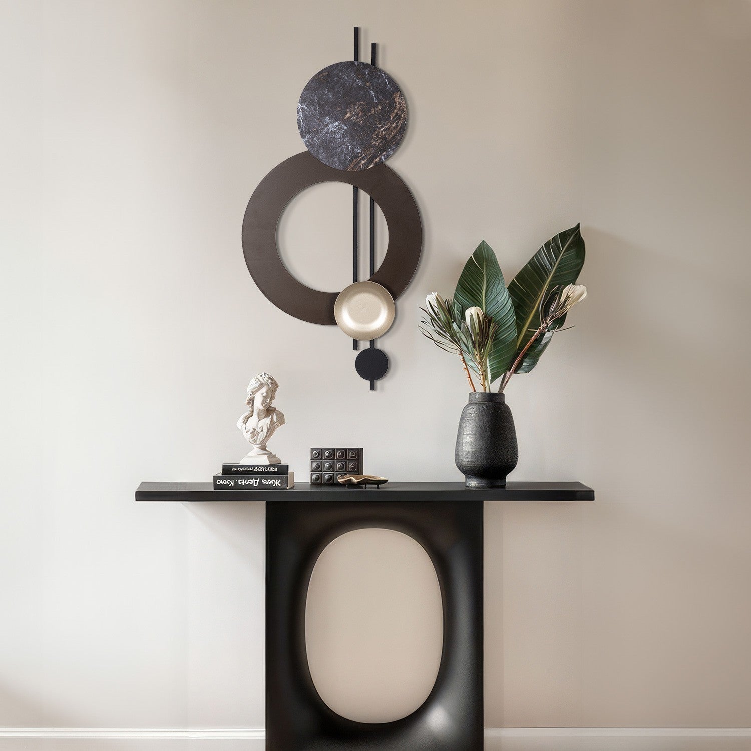 Timeless Glow - APT808 | Acessório Decorativo de Parede em Aço Multicolorido, 70 x 81 cm