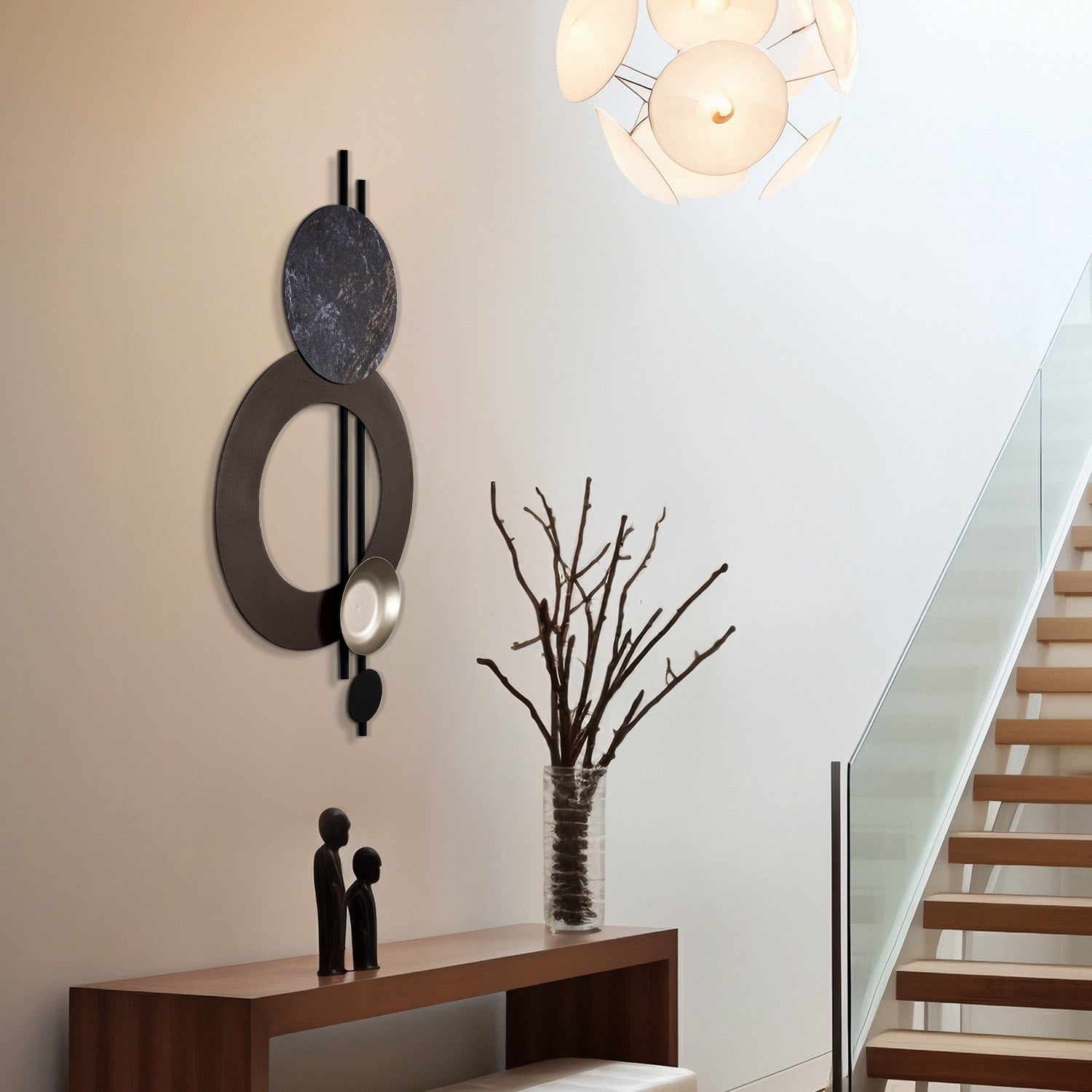 Timeless Glow - APT808 | Acessório Decorativo de Parede em Aço Multicolorido, 70 x 81 cm
