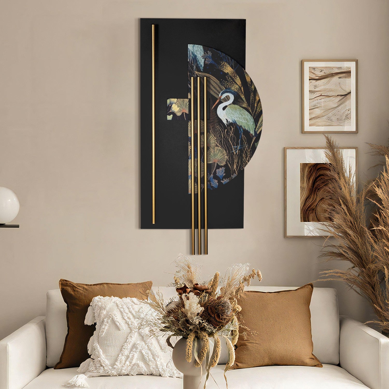Grus APT778 — Acessório Decorativo de Parede 100% Aço (1,2 mm), Multicolor, 55 x 106 cm
