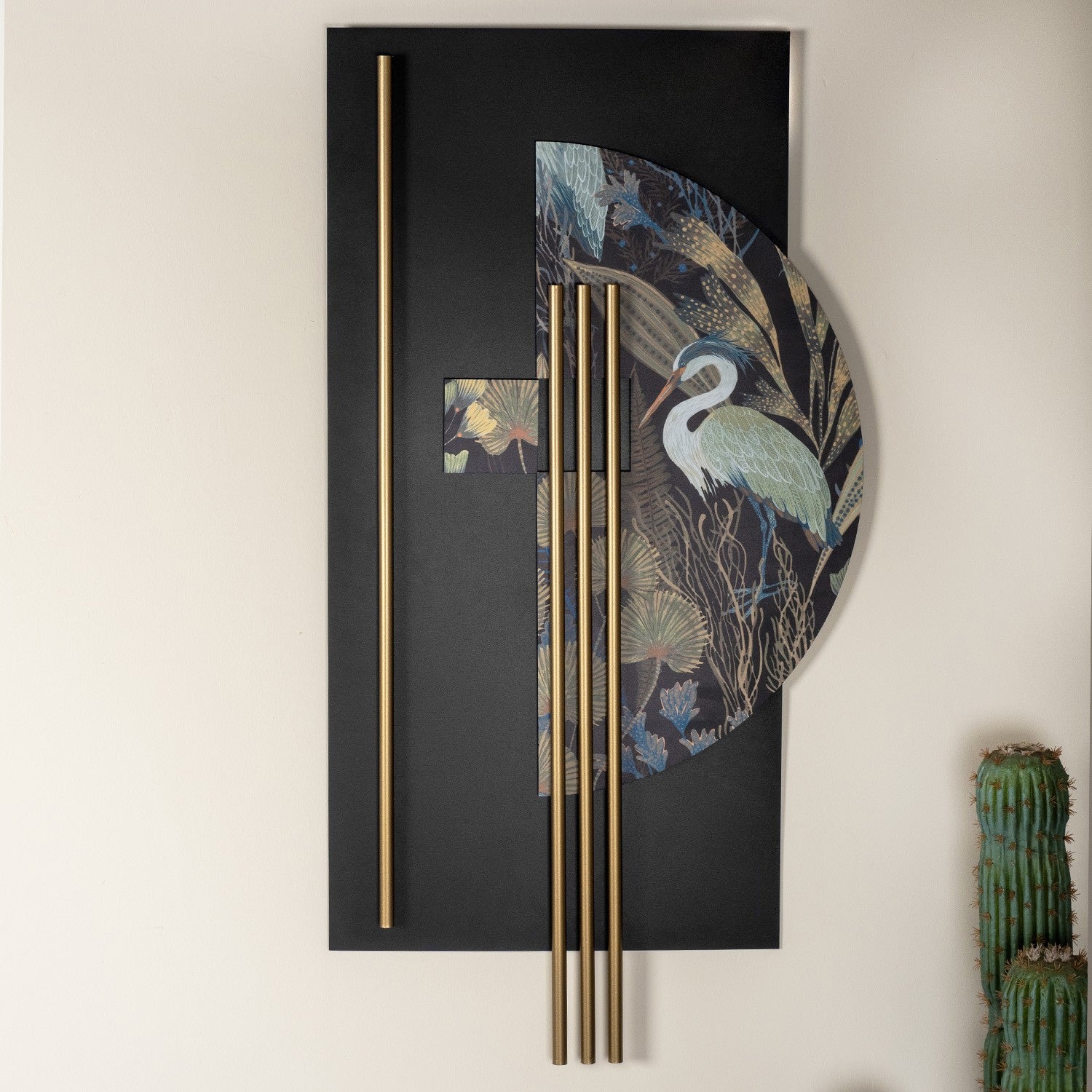 Grus APT778 — Acessório Decorativo de Parede 100% Aço (1,2 mm), Multicolor, 55 x 106 cm