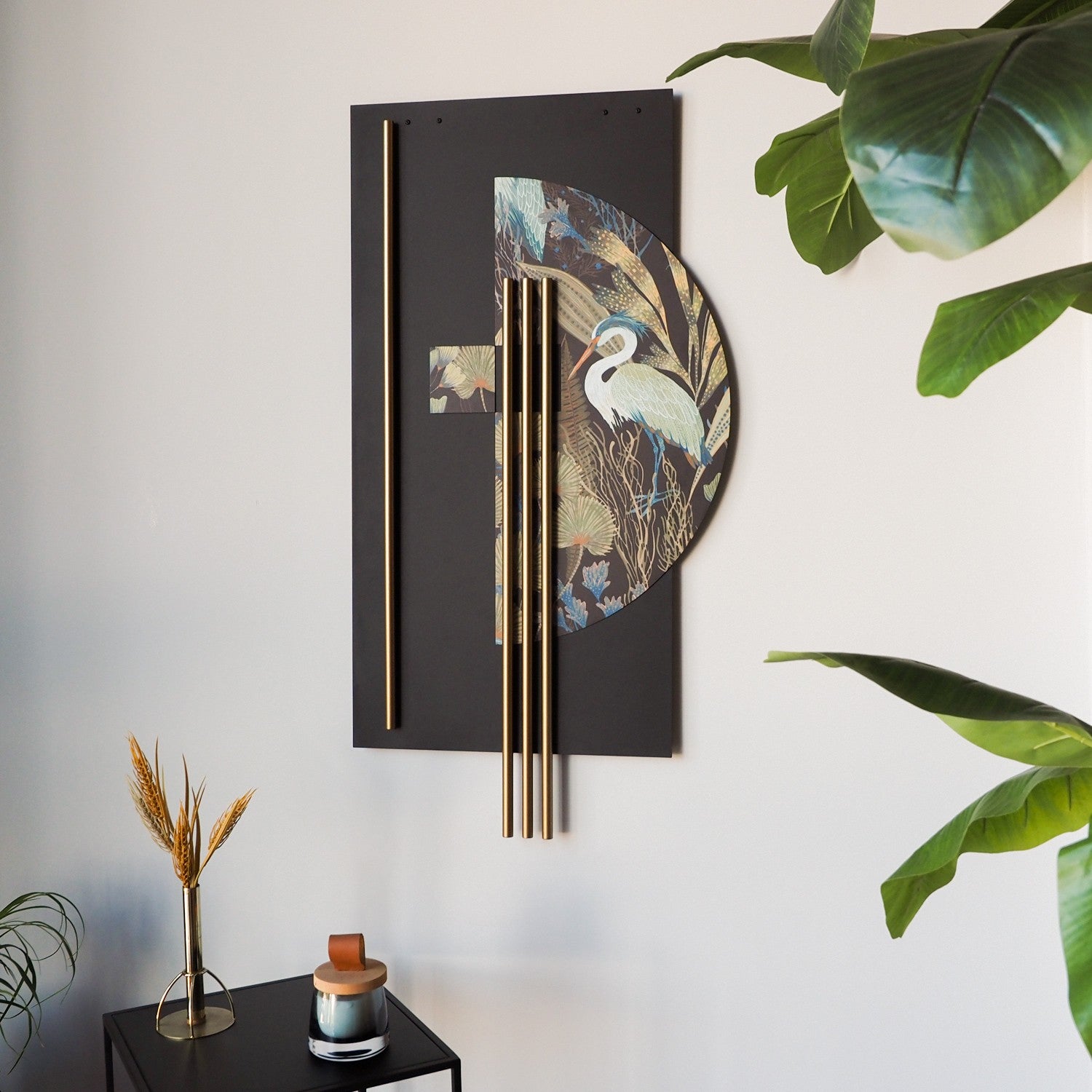 Grus APT778 — Acessório Decorativo de Parede 100% Aço (1,2 mm), Multicolor, 55 x 106 cm