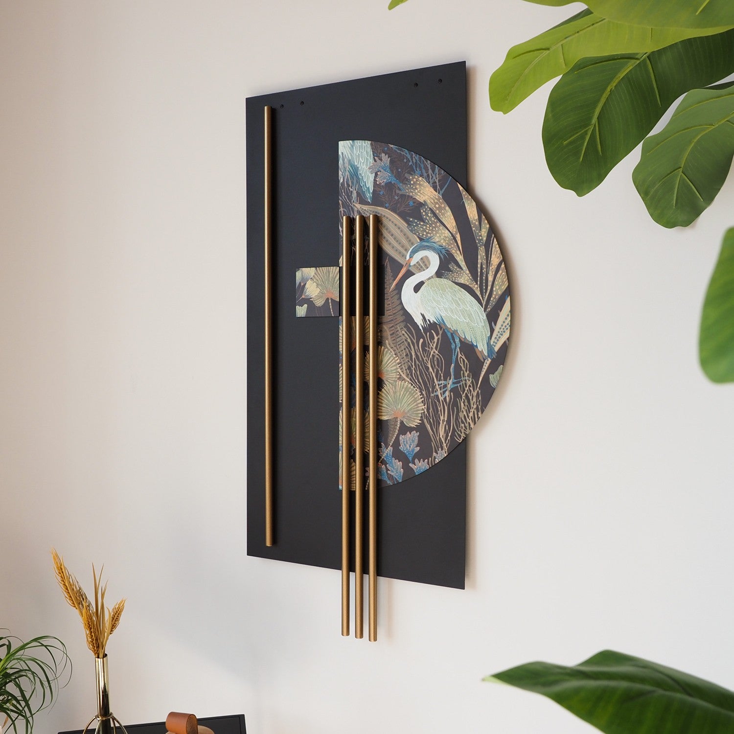 Grus APT778 — Acessório Decorativo de Parede 100% Aço (1,2 mm), Multicolor, 55 x 106 cm
