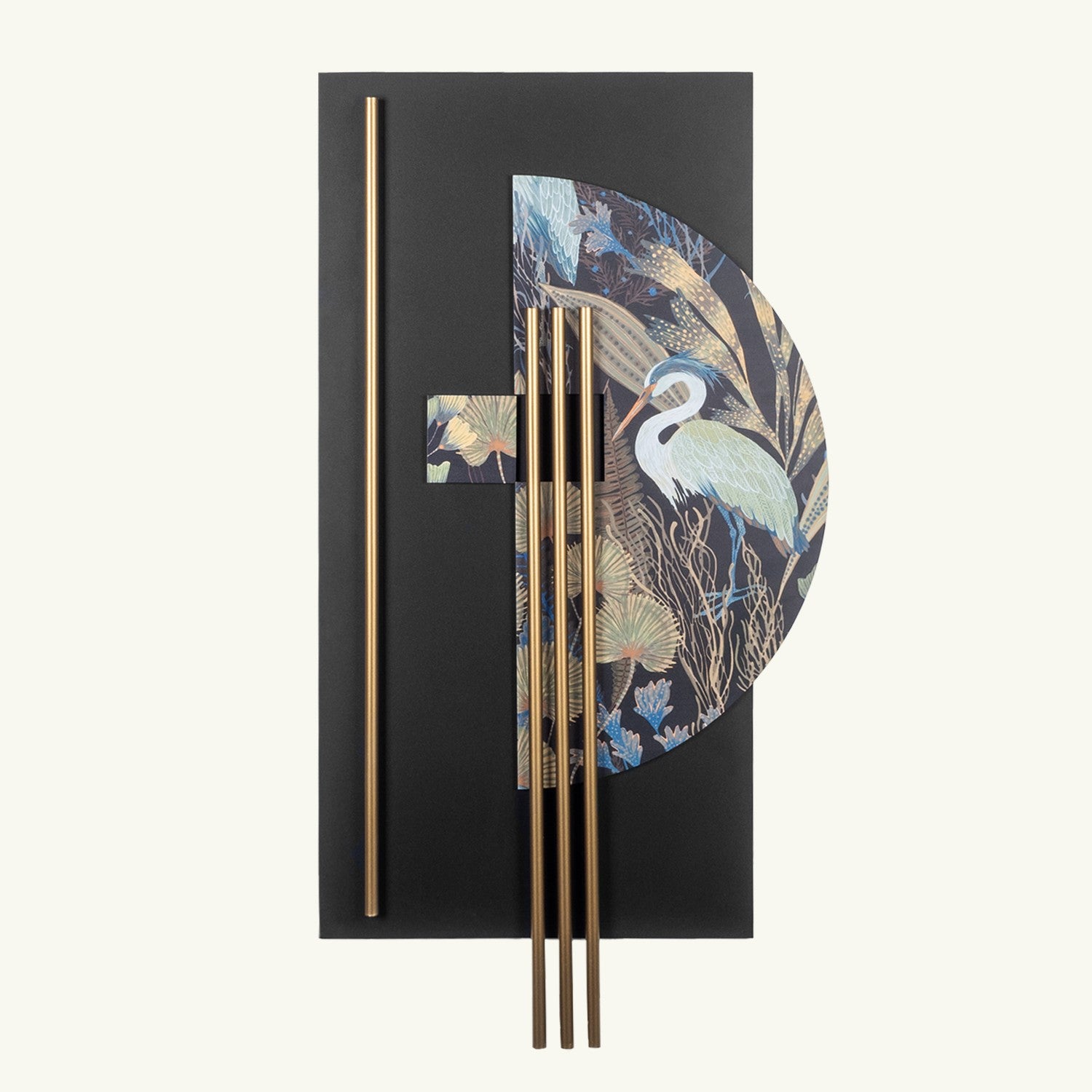 Grus APT778 — Acessório Decorativo de Parede 100% Aço (1,2 mm), Multicolor, 55 x 106 cm