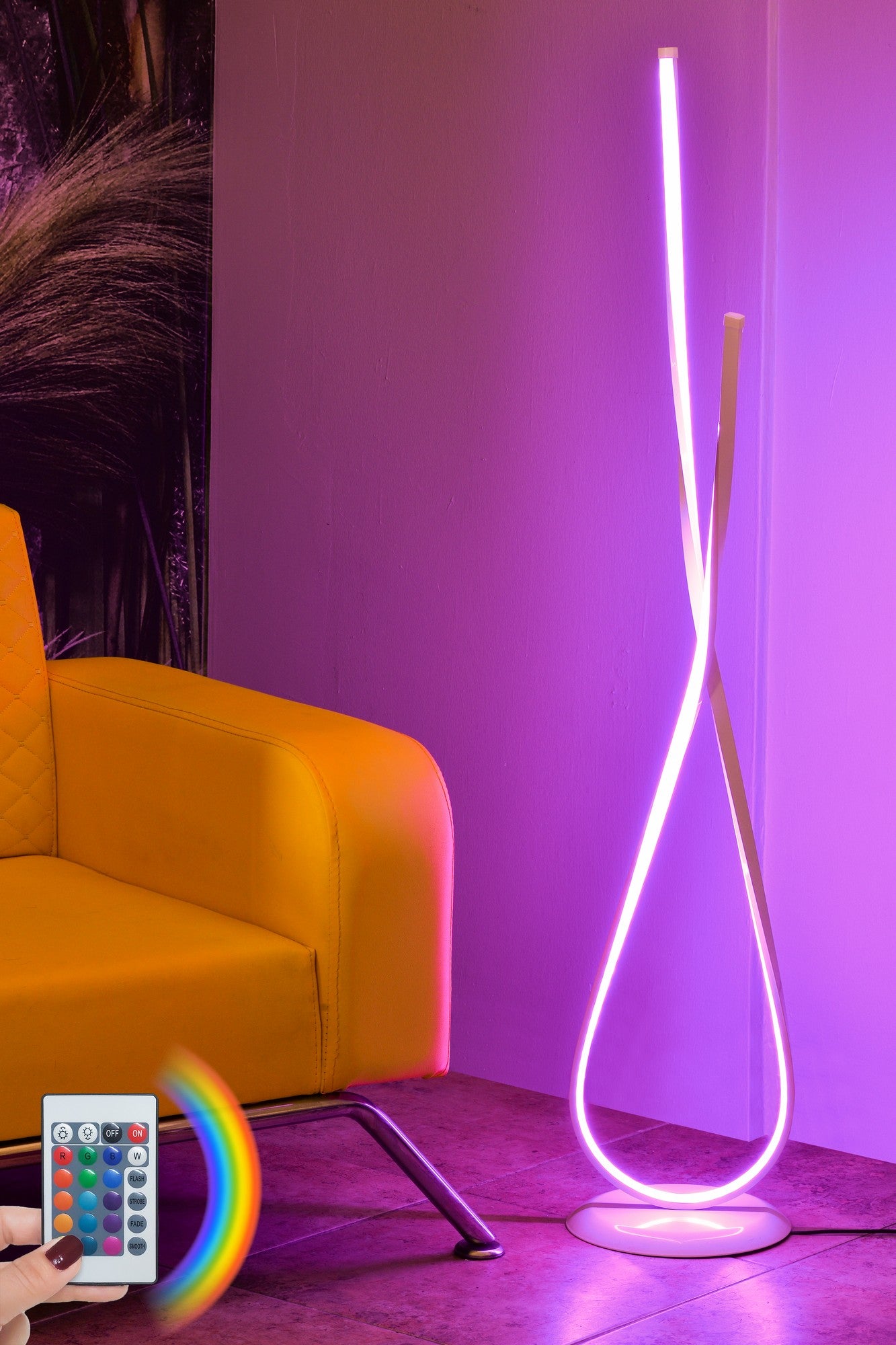 Candeeiro de Pé-Van Gogh White-Multicolorido