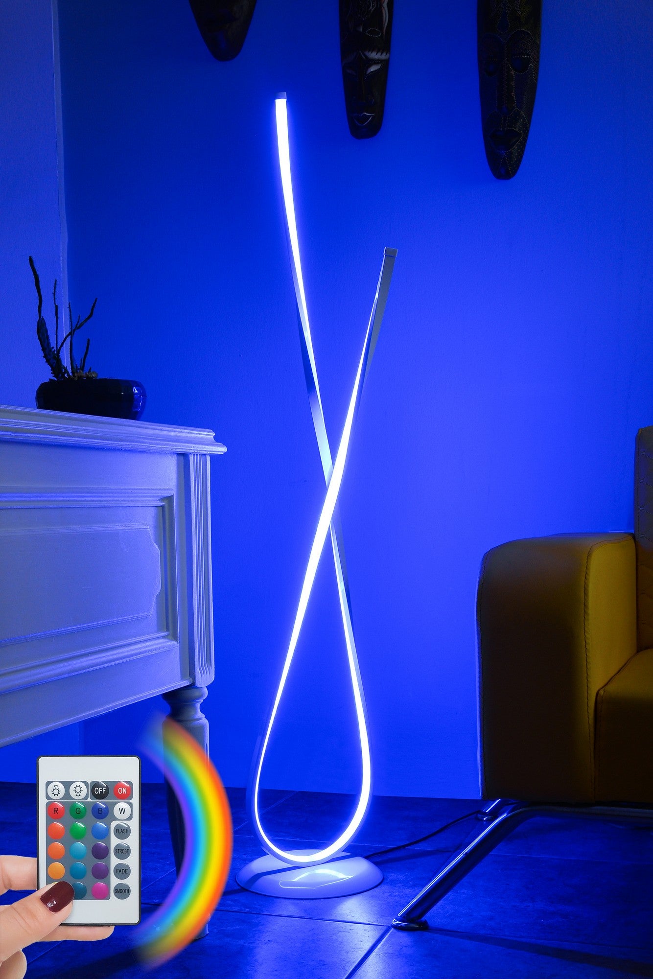 Candeeiro de Pé-Van Gogh White-Multicolorido