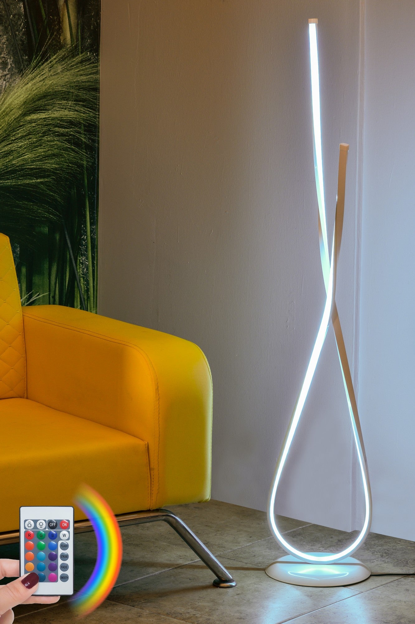 Candeeiro de Pé-Van Gogh White-Multicolorido