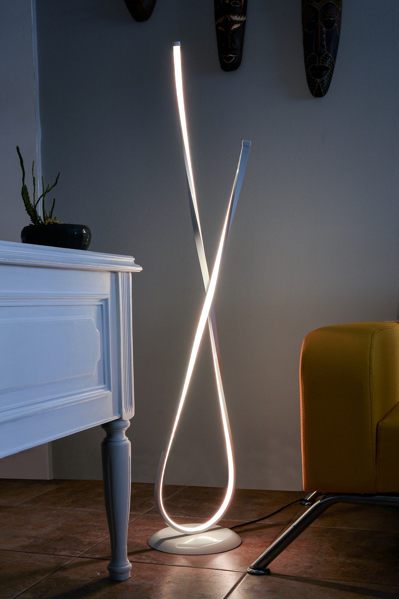 Candeeiro de Pé-Van Gogh White-Branco