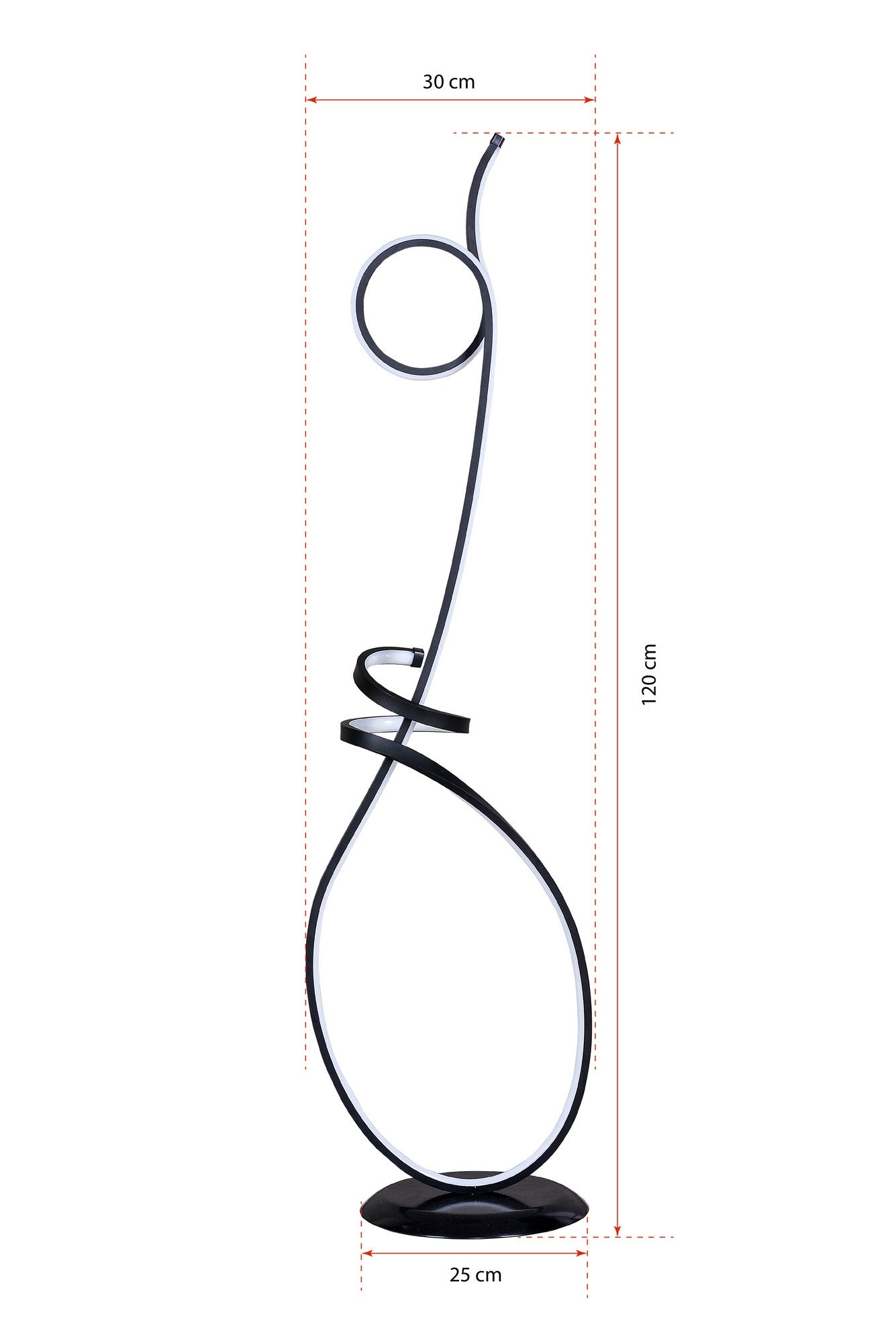 Candeeiro de Pé-Picasso Black-Branco