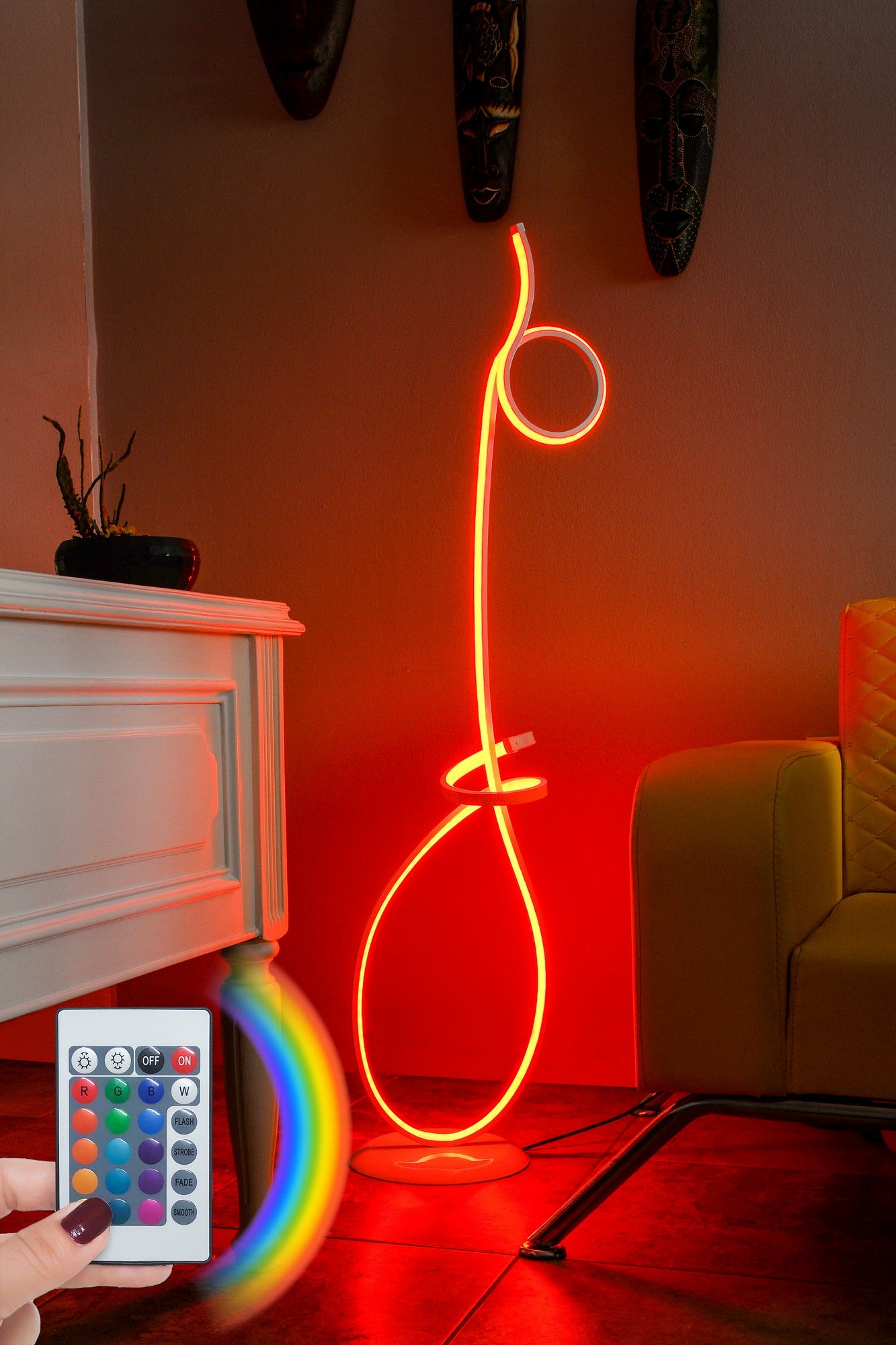 Candeeiro de Pé-Picasso White-Multicolorido