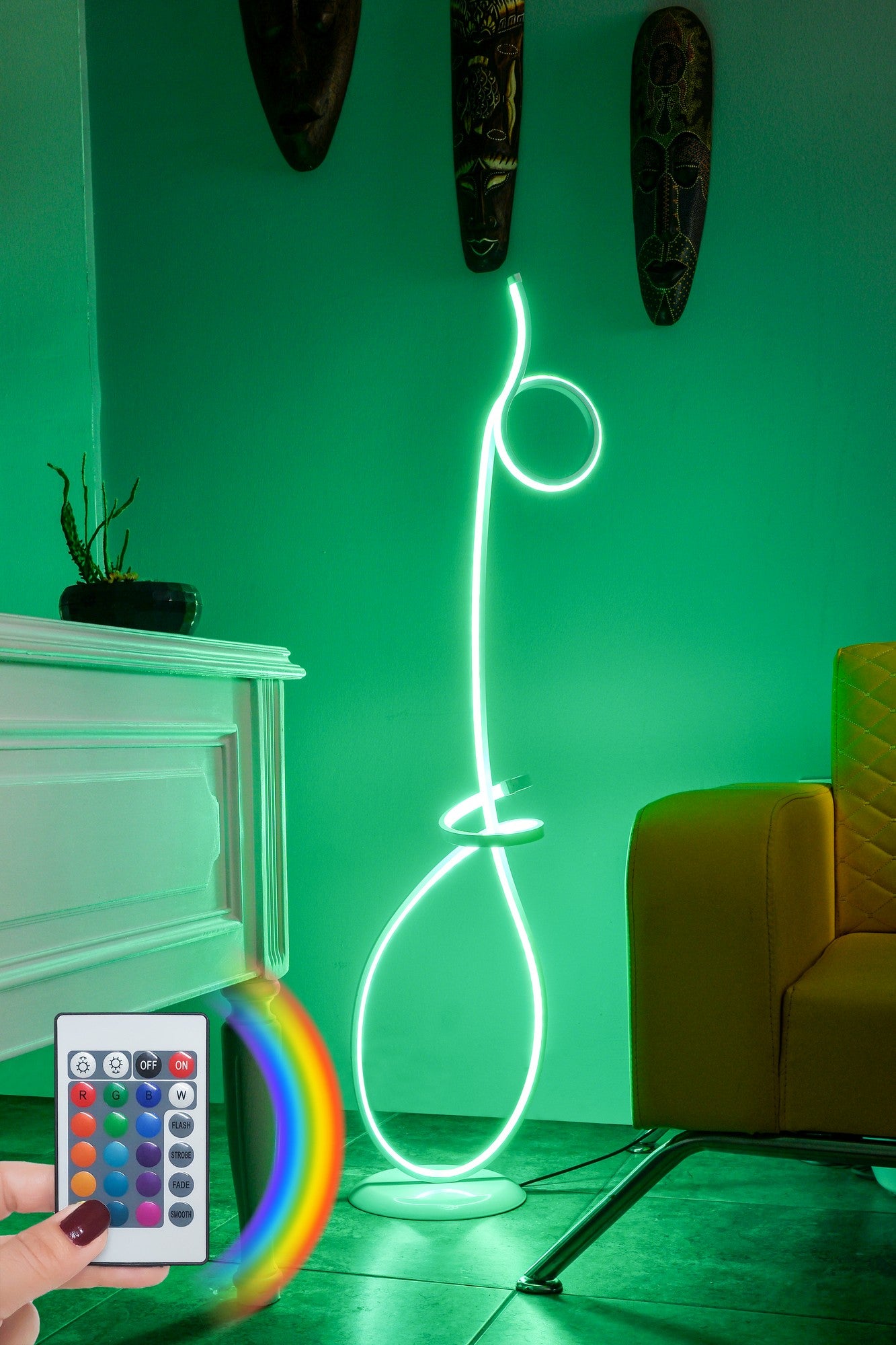 Candeeiro de Pé-Picasso White-Multicolorido