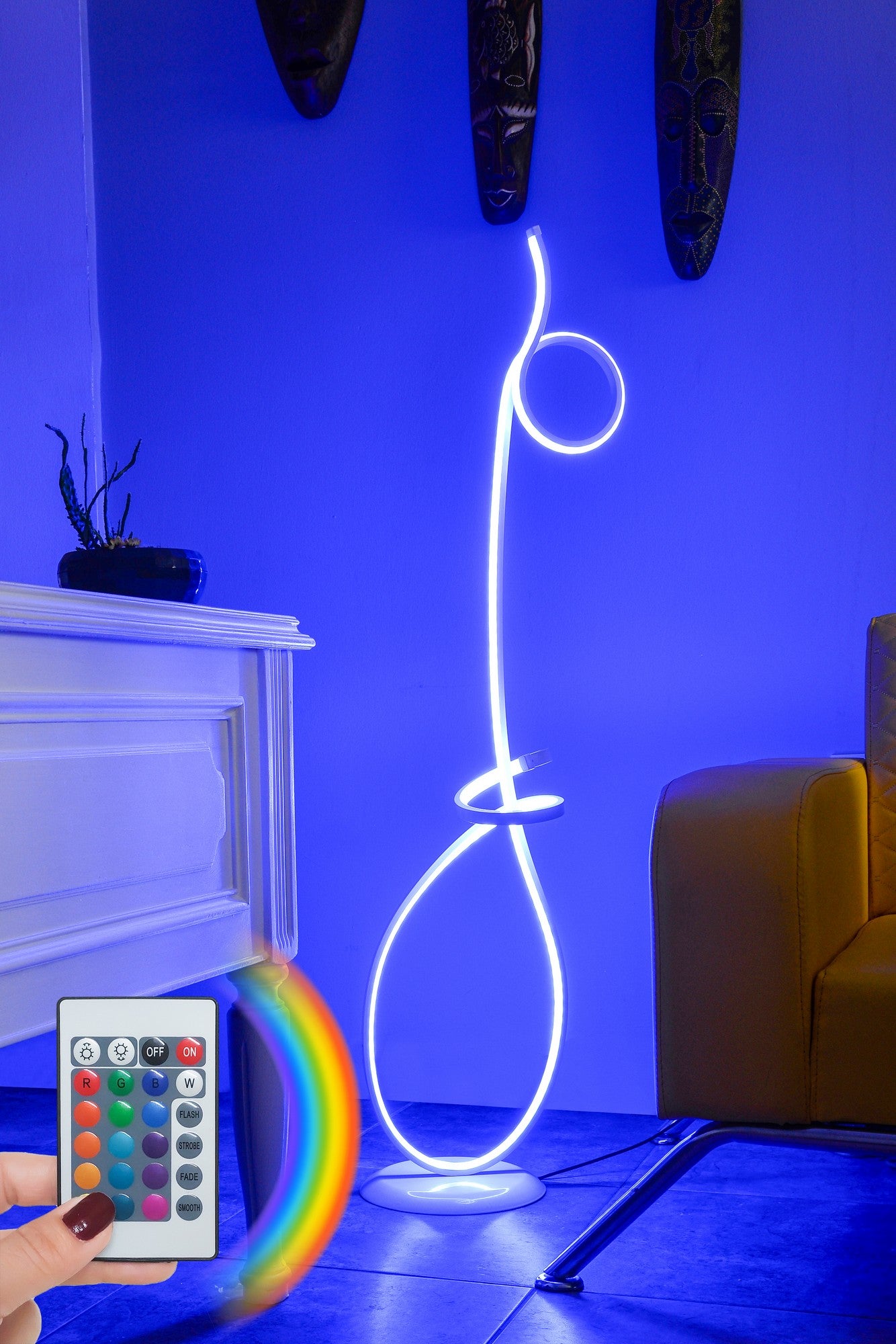 Candeeiro de Pé-Picasso White-Multicolorido