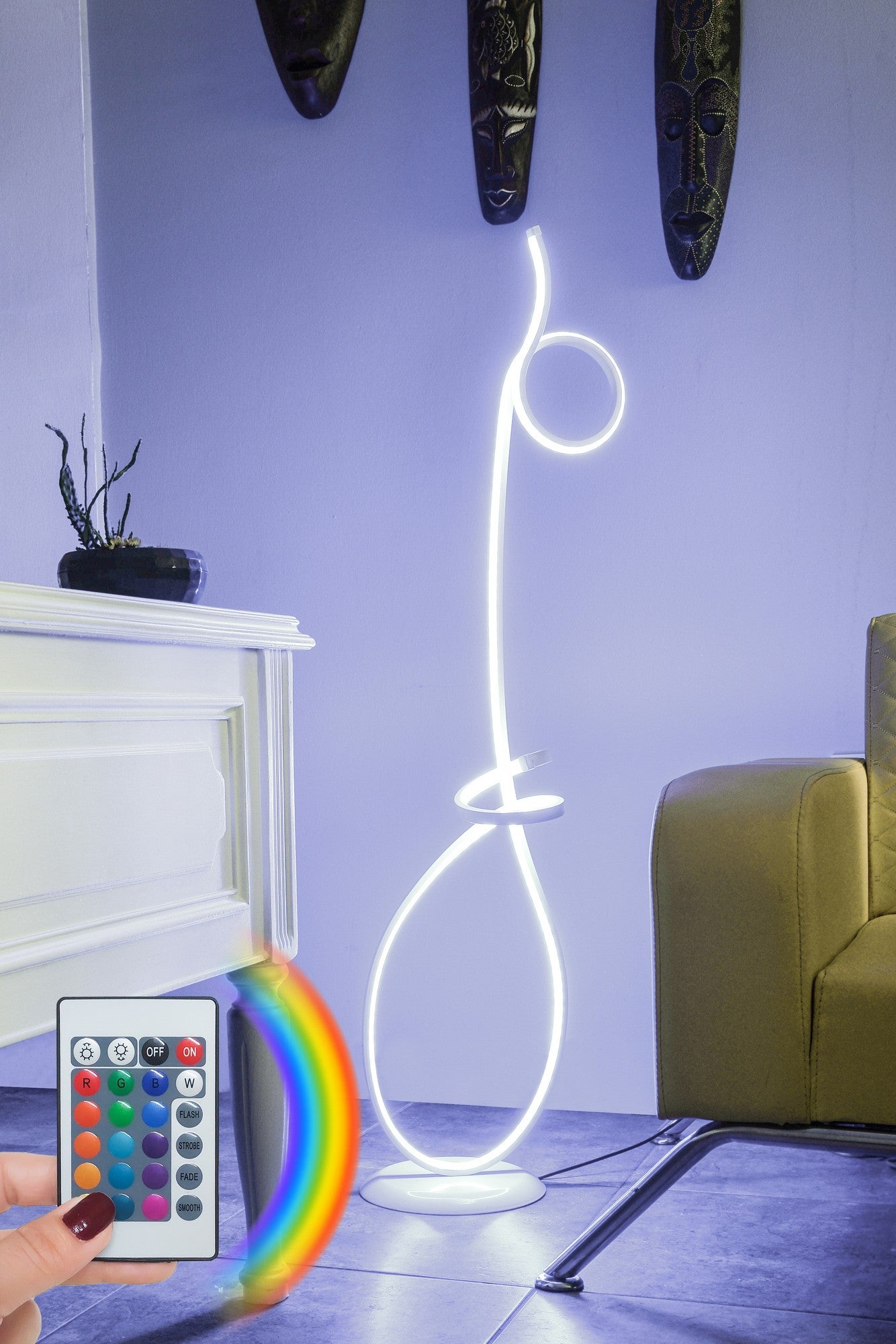 Candeeiro de Pé-Picasso White-Multicolorido