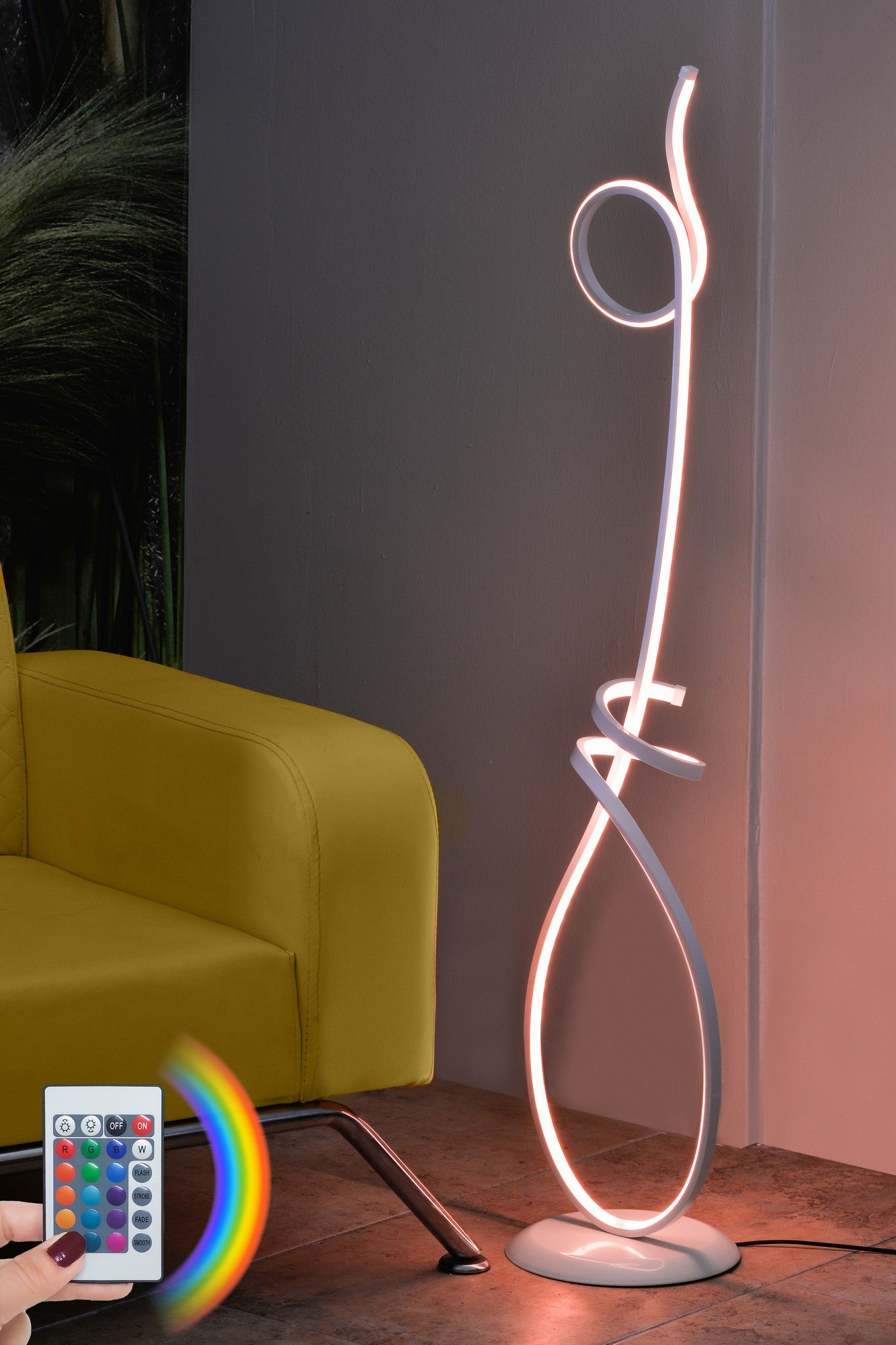 Candeeiro de Pé-Picasso White-Multicolorido