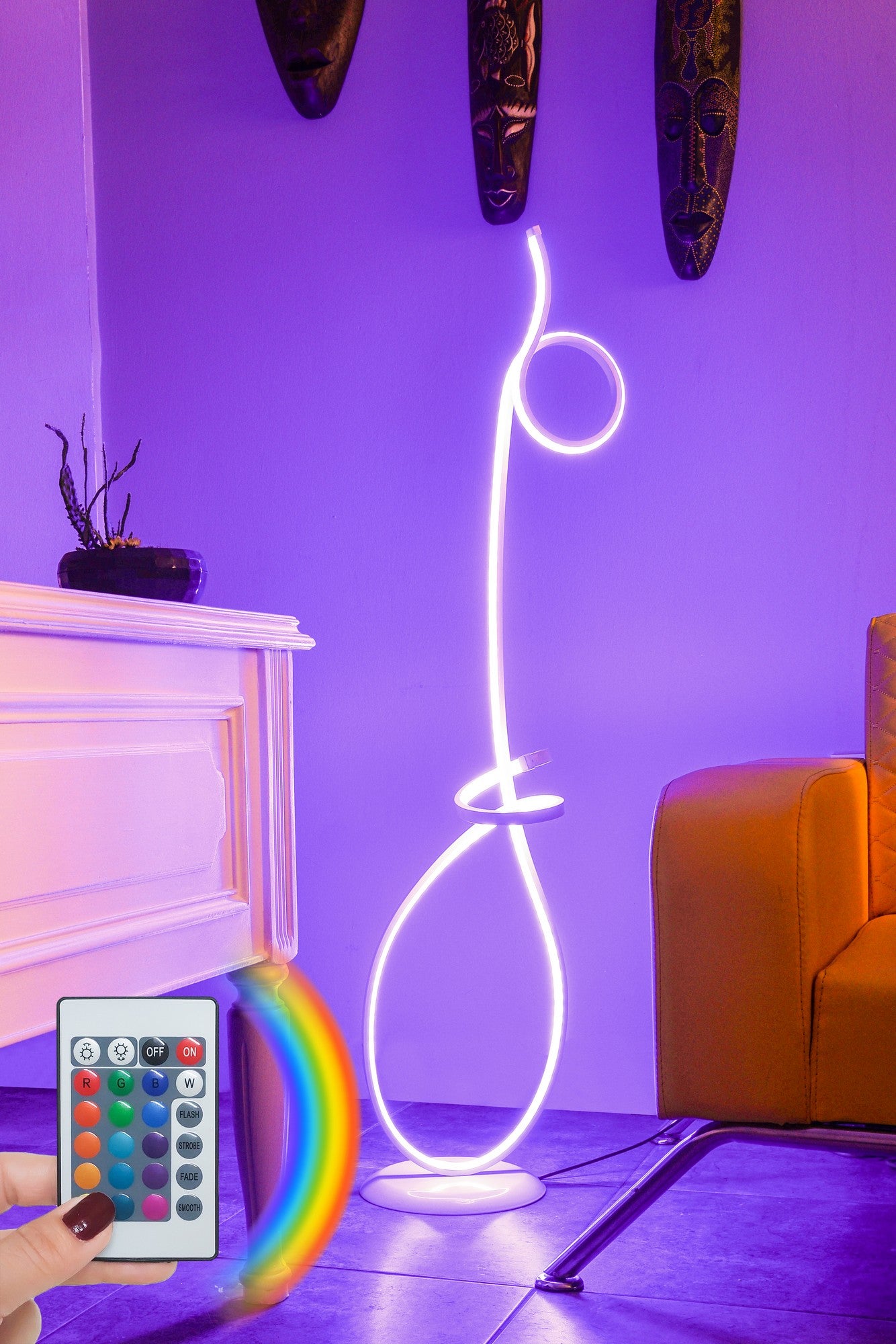 Candeeiro de Pé-Picasso White-Multicolorido