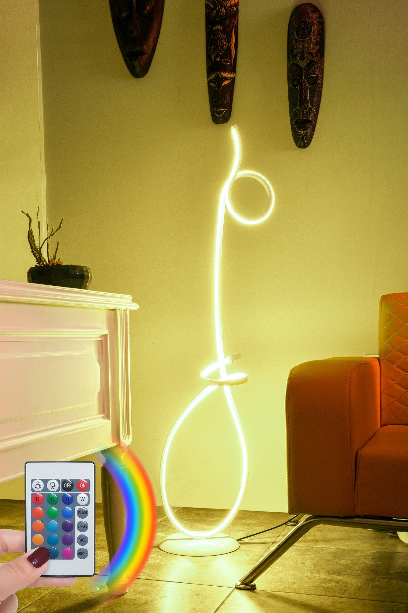 Candeeiro de Pé-Picasso White-Multicolorido