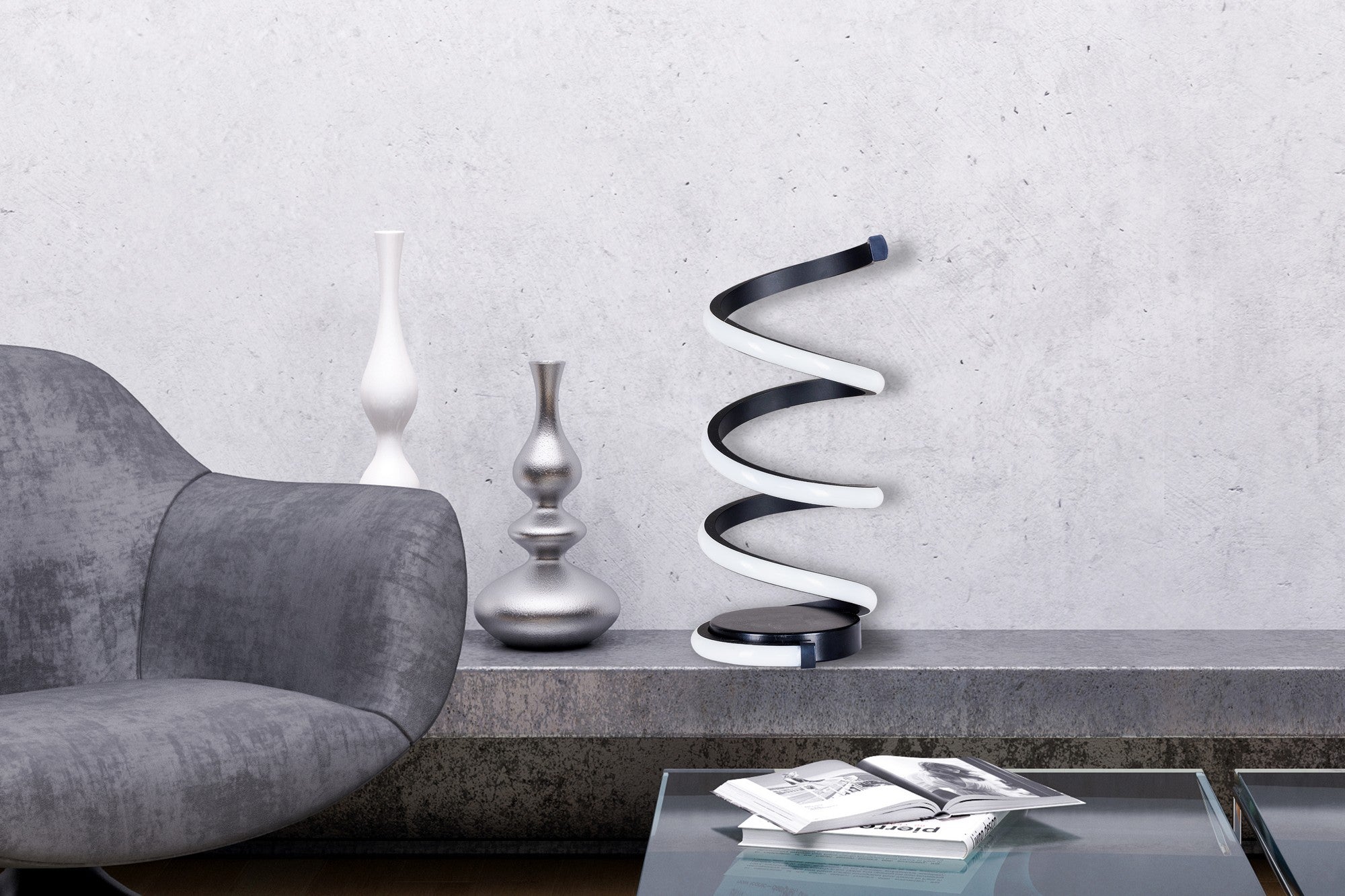 Candeeiro de mesa-Vermeer Black-Branco