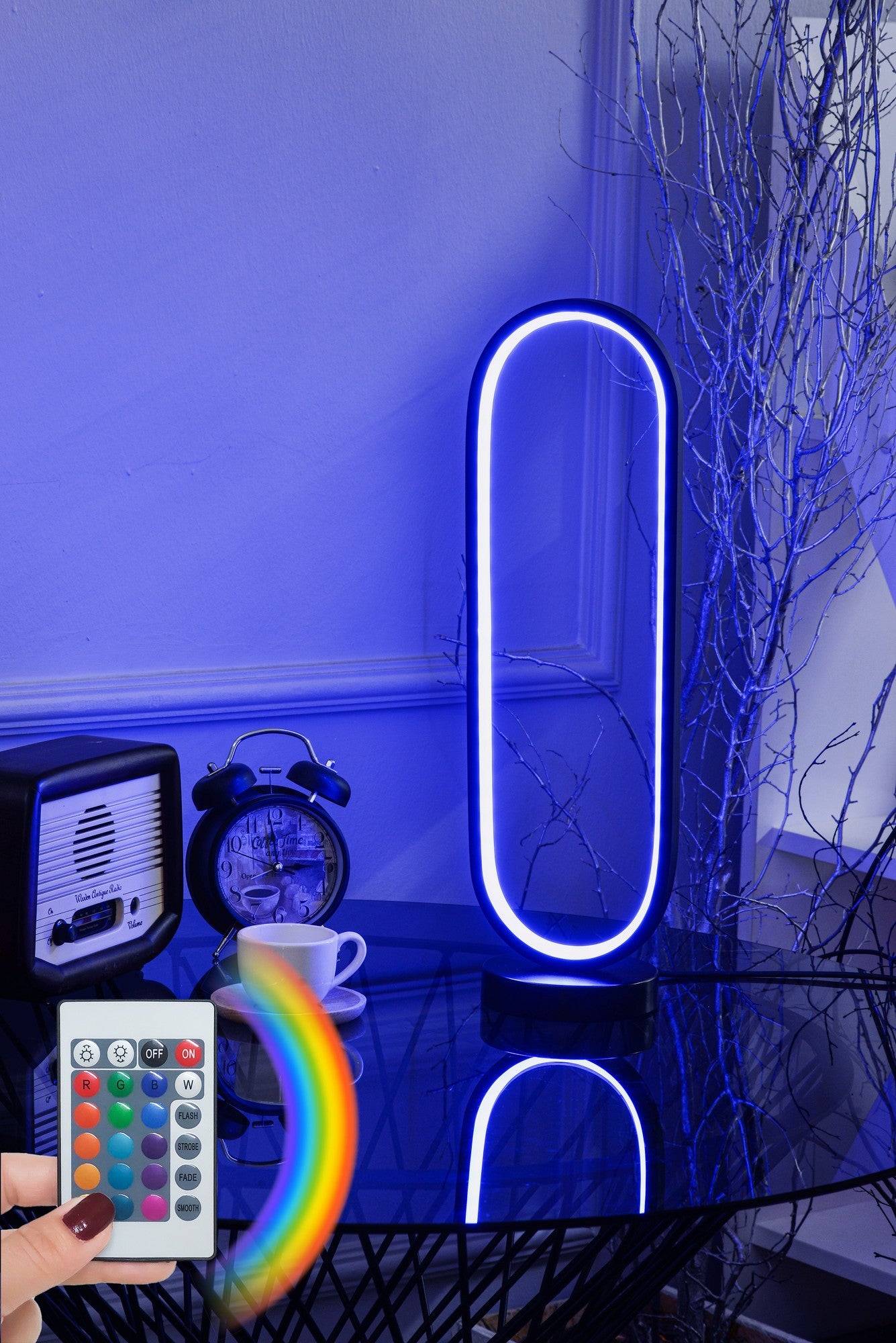 Candeeiro de mesa-Orbitae Black-Multicolorido