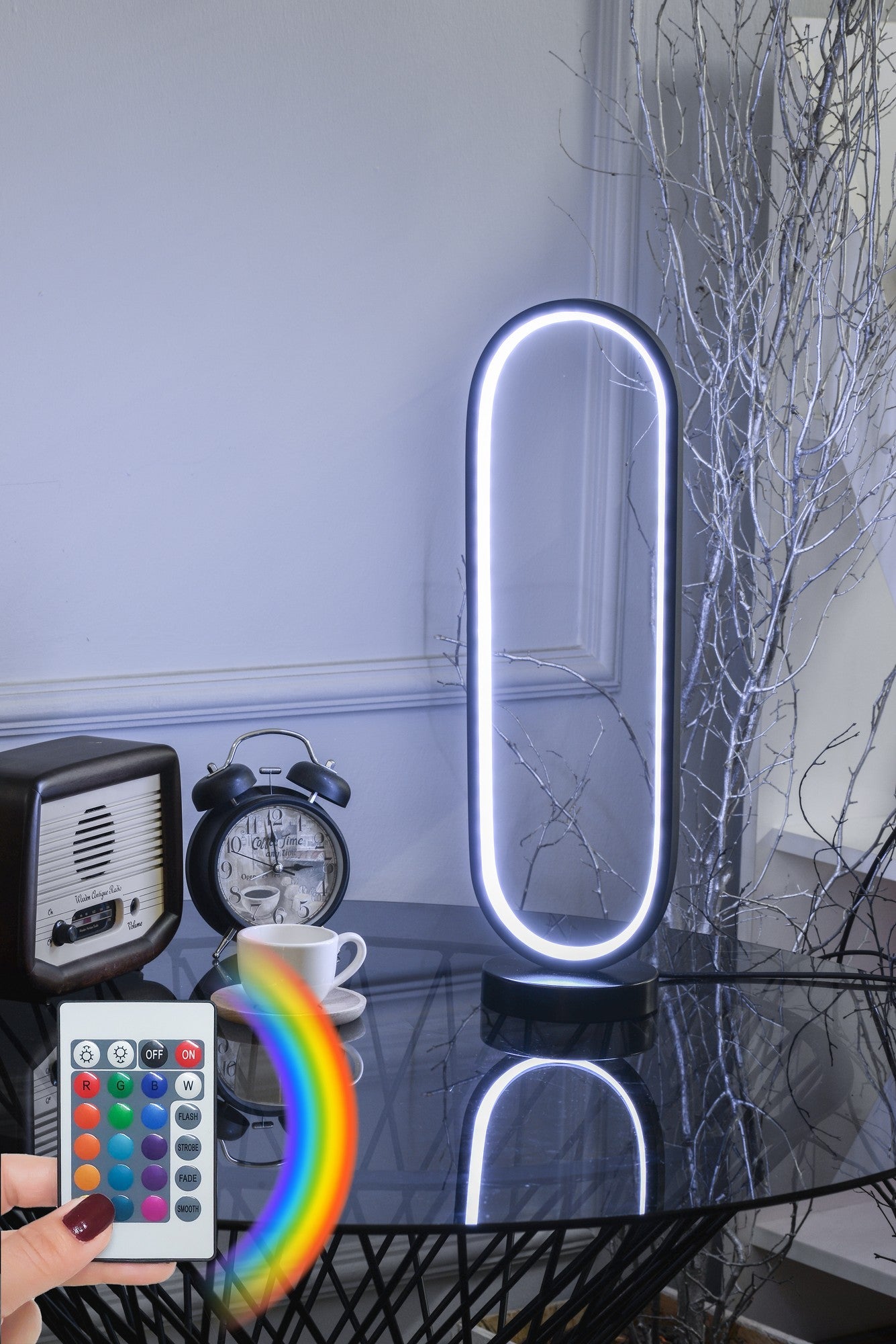 Candeeiro de mesa-Orbitae Black-Multicolorido