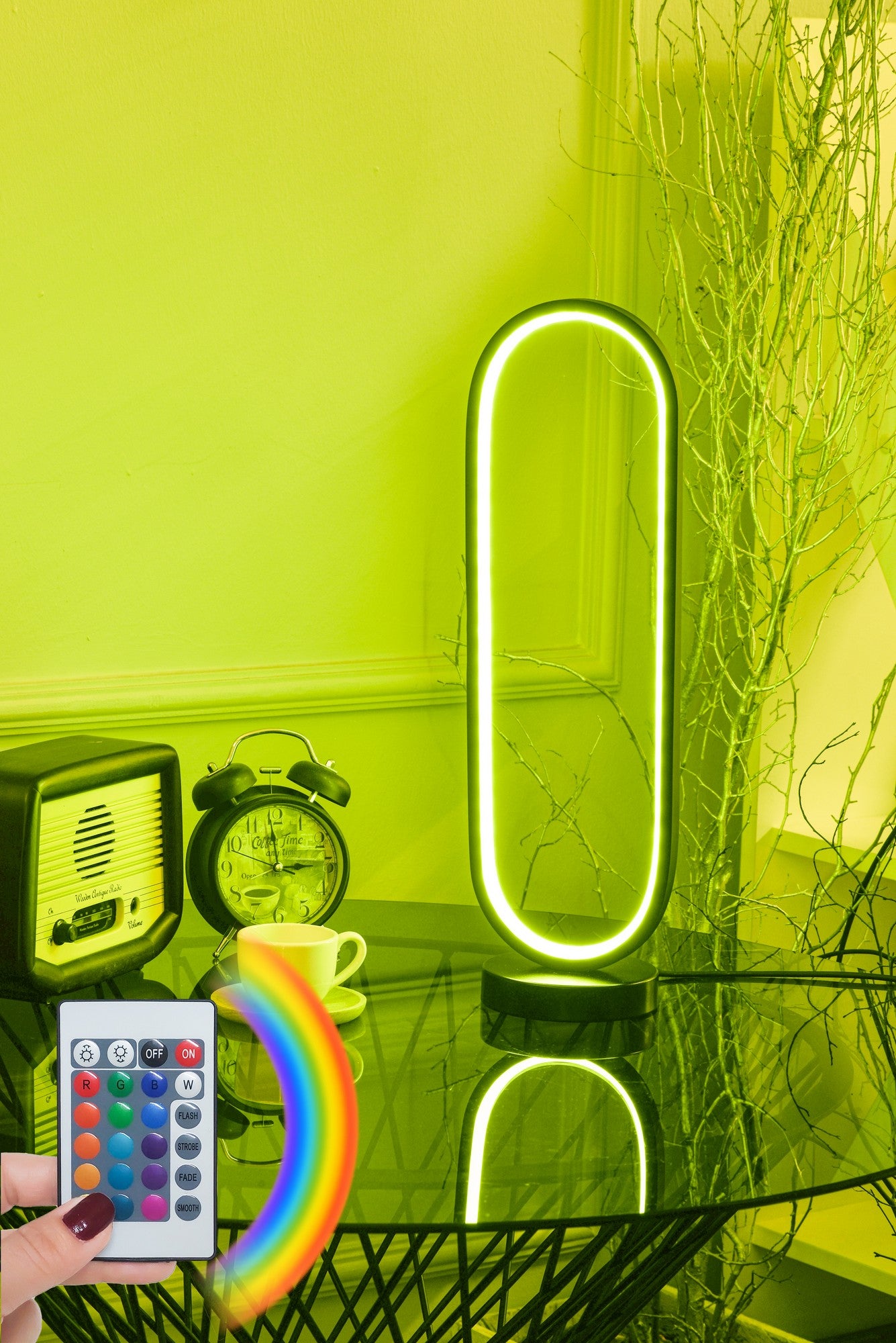 Candeeiro de mesa-Orbitae Black-Multicolorido