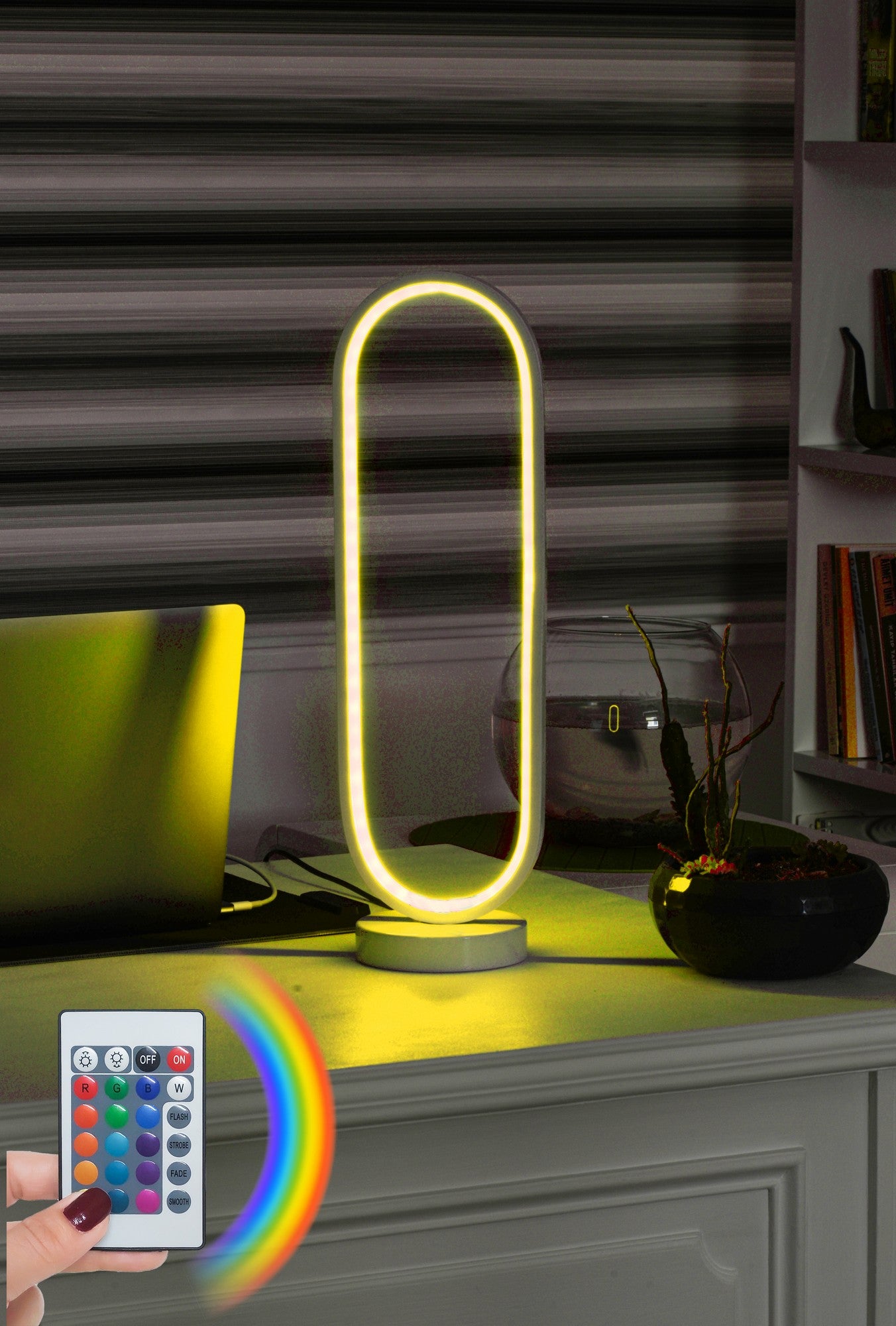 Candeeiro de mesa-Orbitae White-Multicolorido