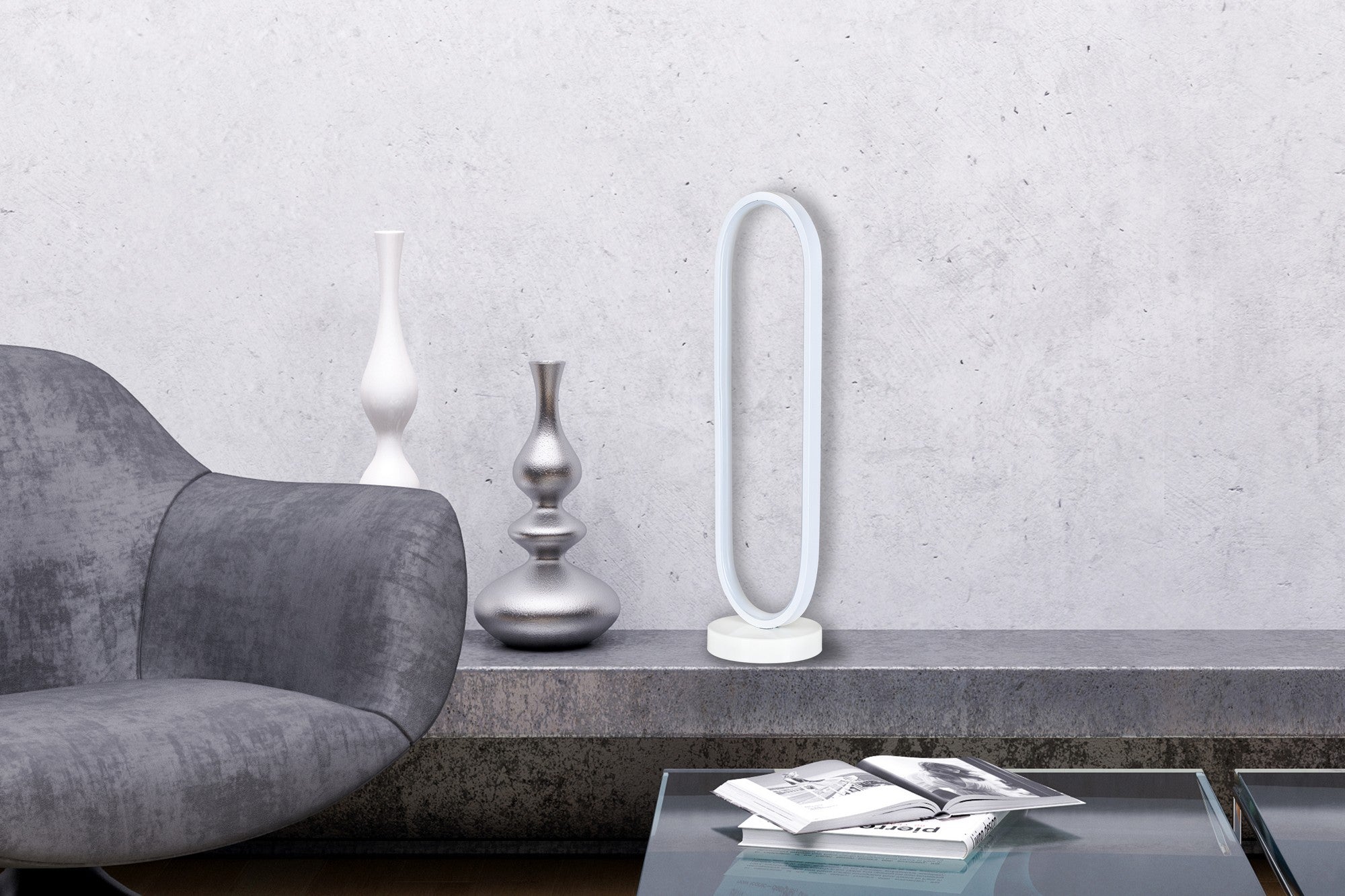 Candeeiro de mesa-Orbitae White-Branco