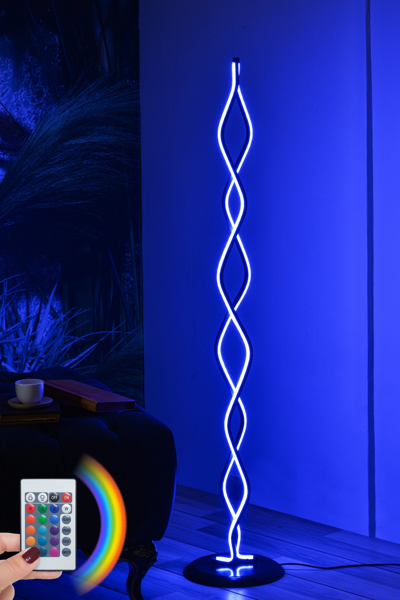 Candeeiro de Pé-Catena Black-Multicolorido