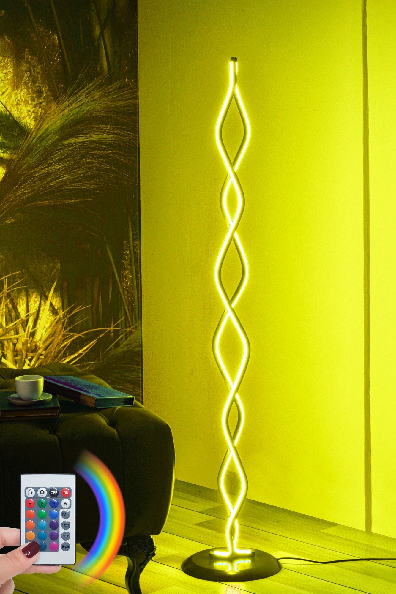 Candeeiro de Pé-Catena Black-Multicolorido