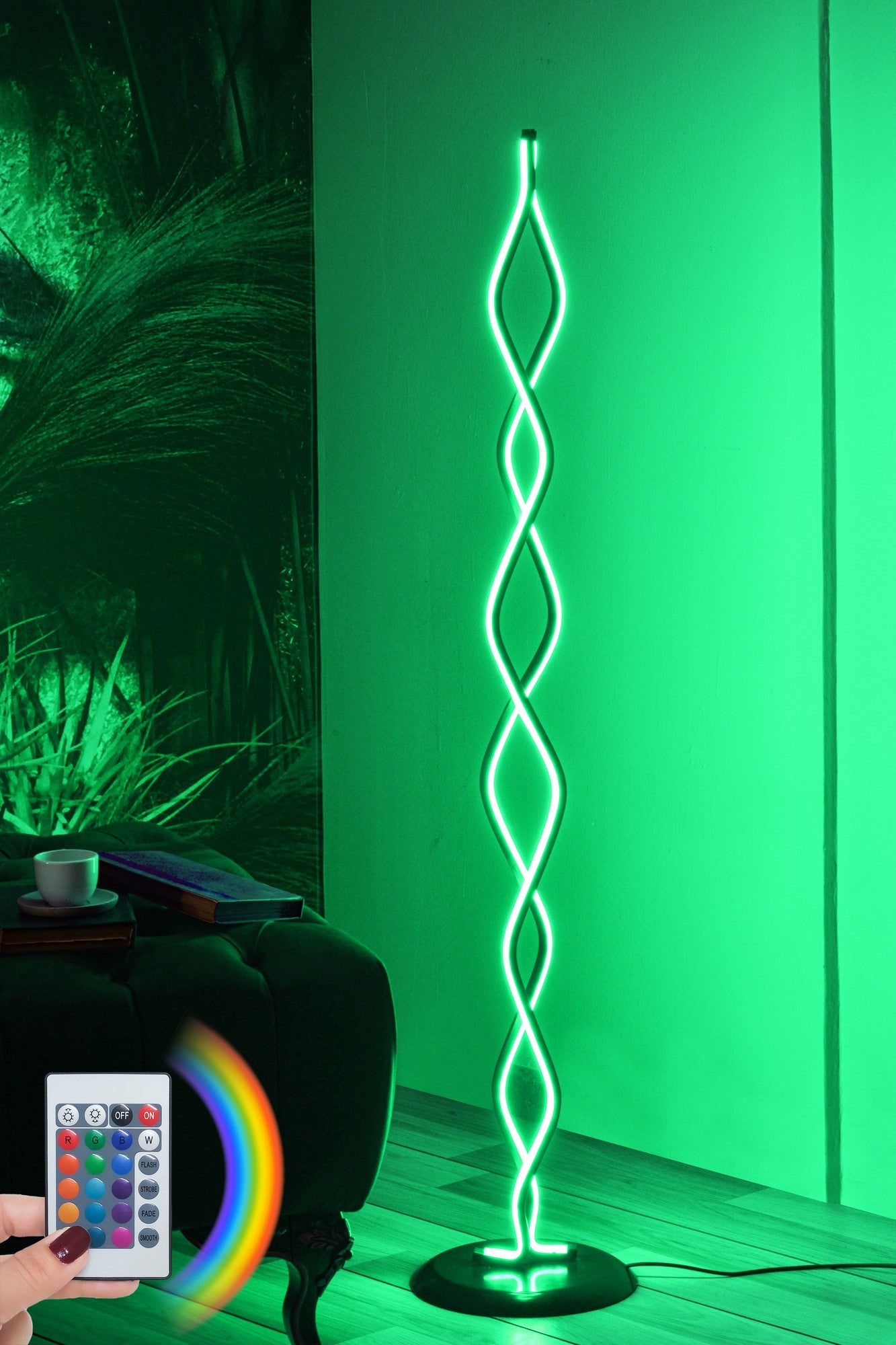 Candeeiro de Pé-Catena Black-Multicolorido