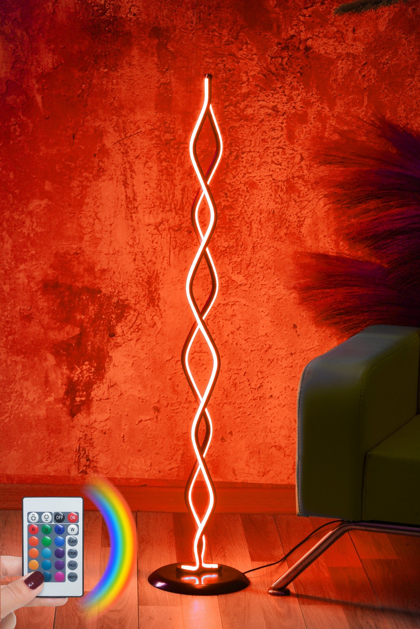 Candeeiro de Pé-Catena Black-Multicolorido