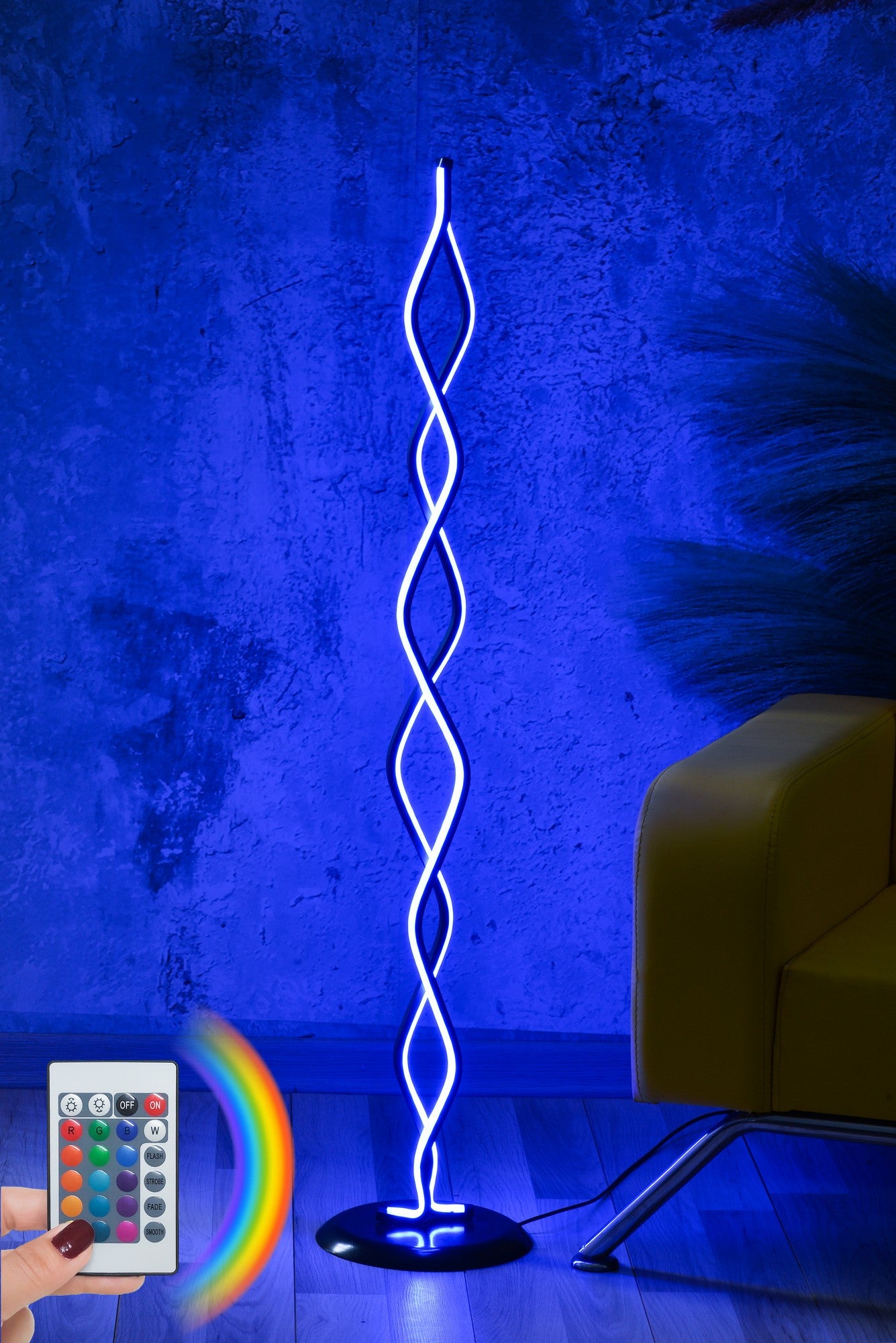 Candeeiro de Pé-Catena Black-Multicolorido