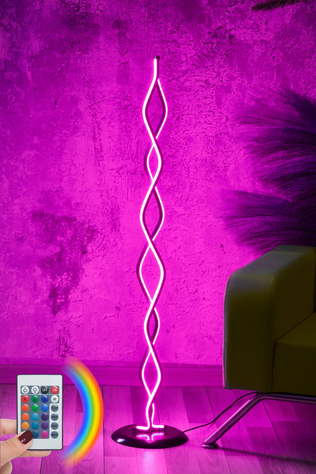 Candeeiro de Pé-Catena Black-Multicolorido